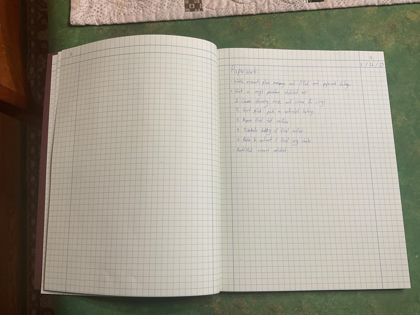 National Brand Computation Notebook, 4 X 4 Quad, Brown, Green Paper, 11.75 x 9.25 Inches, 75 Sheets (43648) customer photo 1