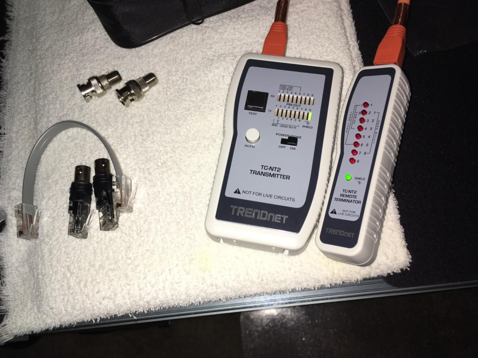 TRENDnet Network Cable Tester, Tests Ethernet, USB and BNC Cables, Accurately Test Pin Configurations up to 300m (984 ft), Local and Remote Testing, Includes BNC to Ethernet Converters, White, TC-NT2 customer photo 2