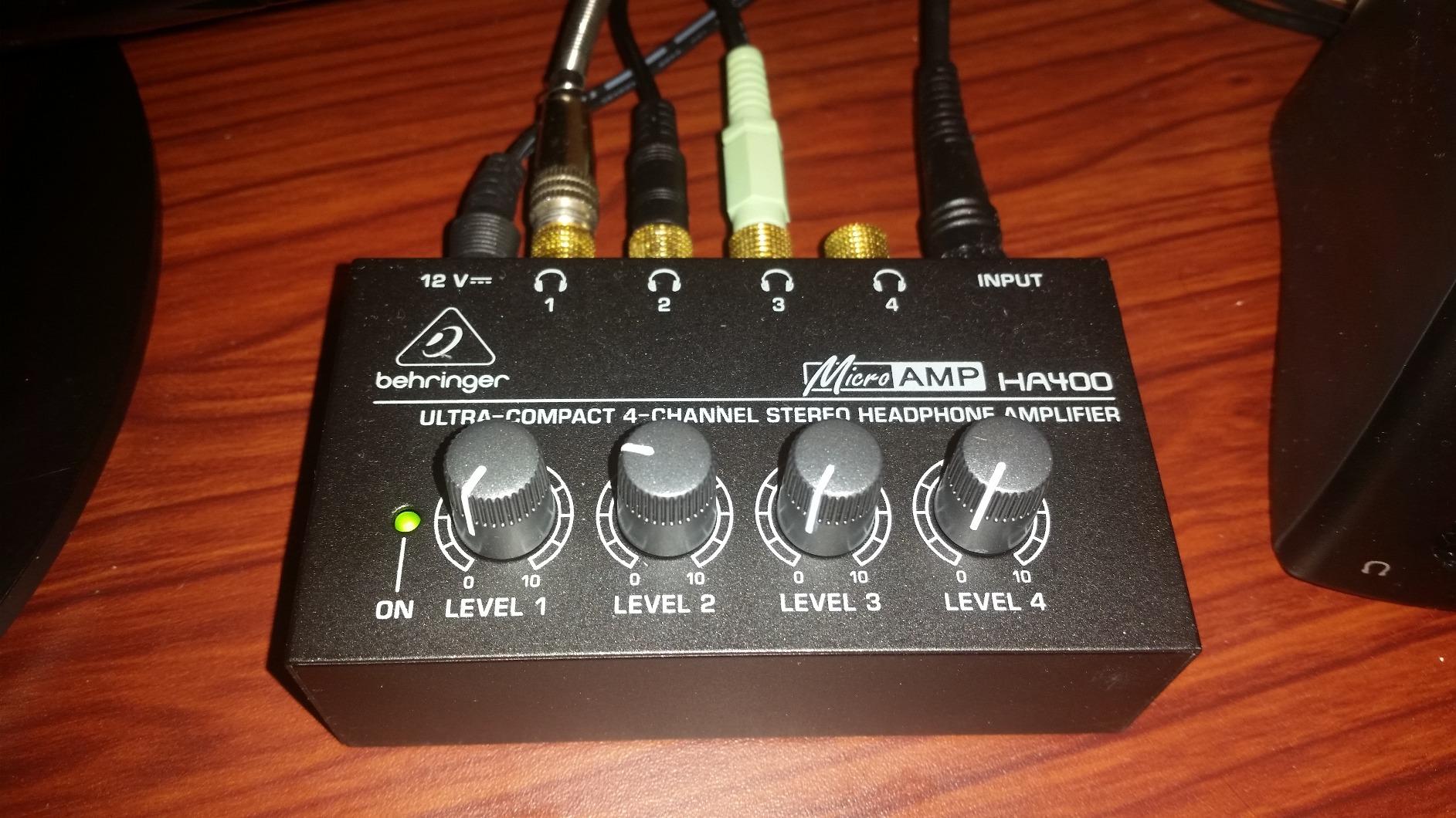 Behringer MICROAMP HA400 Ultra-Compact 4 Channel Stereo Headphone Amplifier customer photo 2