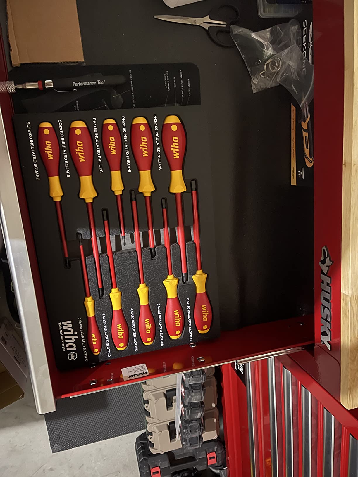 Wiha 32093 Slotted and Phillips Insulated Screwdriver Set, 1000V, 10-Piece, Slotted 2.0-6.5mm, Phillips #0-#3 customer photo 2