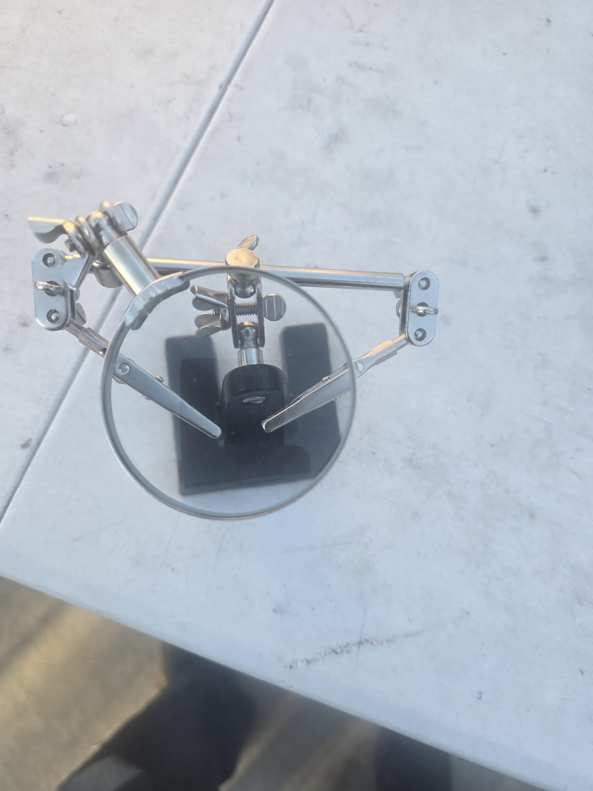 NEIKO 01902 Adjustable Helping Hand with Magnifying Glass, Third Hand Solder Aid, Soldering Wire Station Stand with Dual Alligator Clips and a Heavy Base, Beading & Jewelry Making Tools, Solder Holder customer photo 2