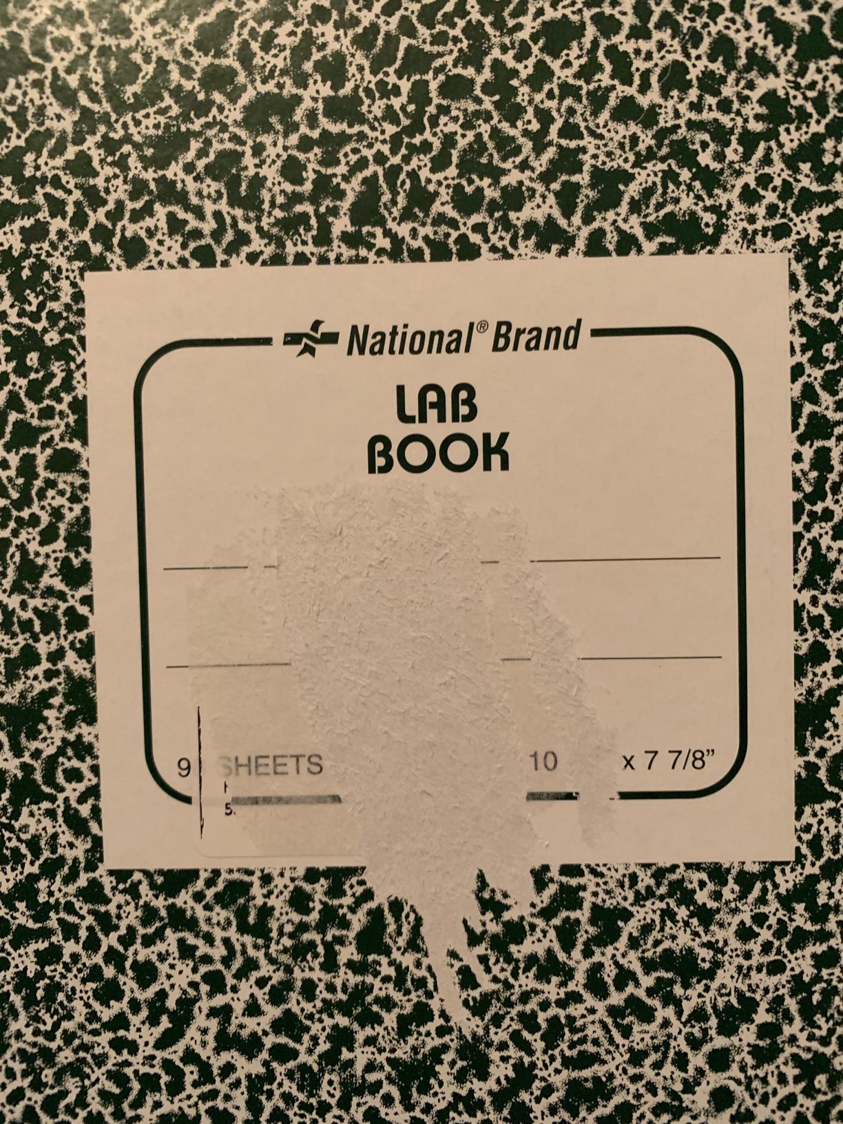 National Laboratory Notebook, 5 x 5 Quad Ruling, Flexible Cover, Sewn Binding, 10.125