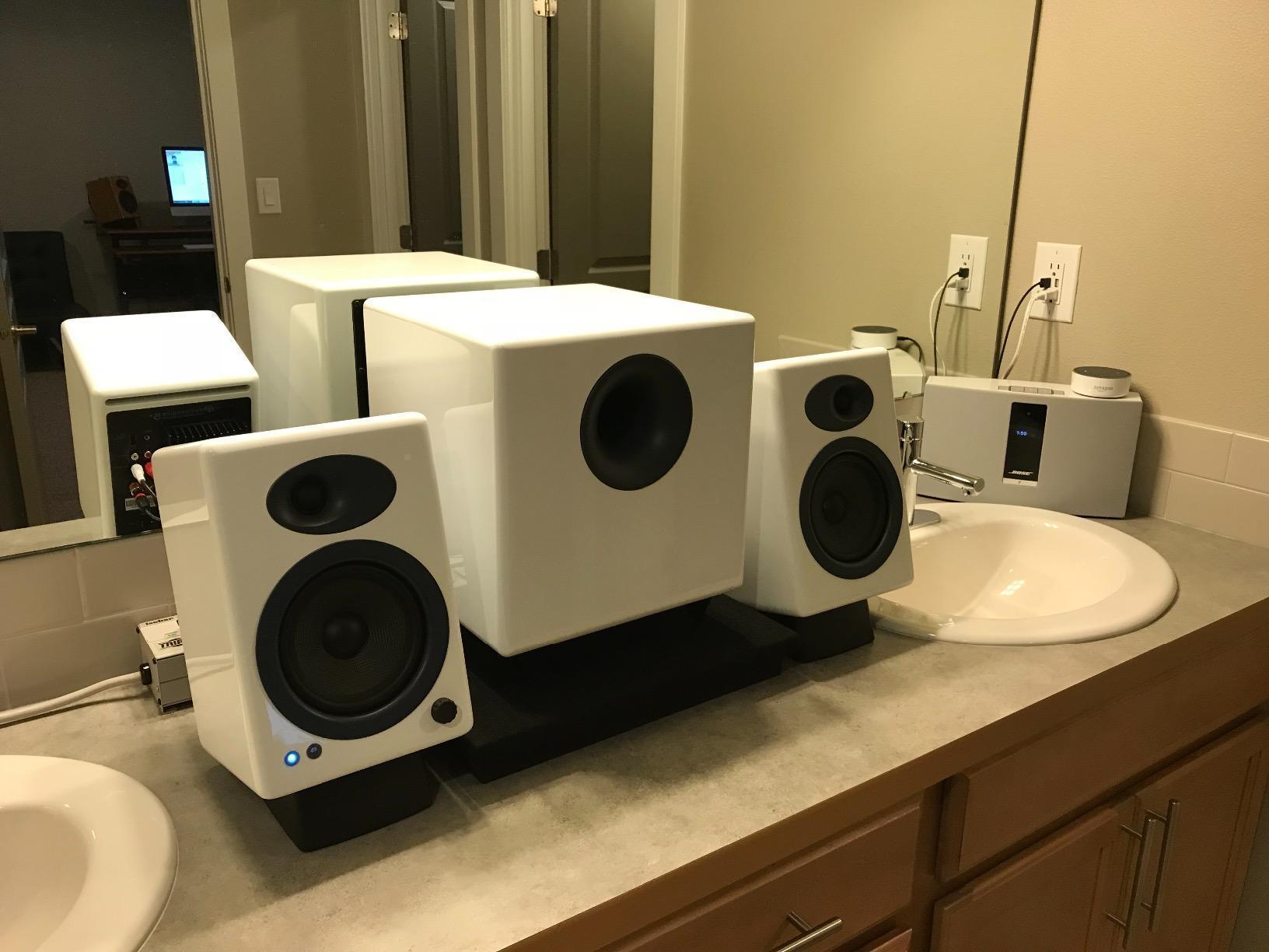 Audioengine S8 Powered Subwoofer - 8 Inch Subwoofer, 250W Down Firing Speakers for PC, Home Theaters, Movie Lovers & Studios, Wireless Ready with Sleep Mode customer photo 1