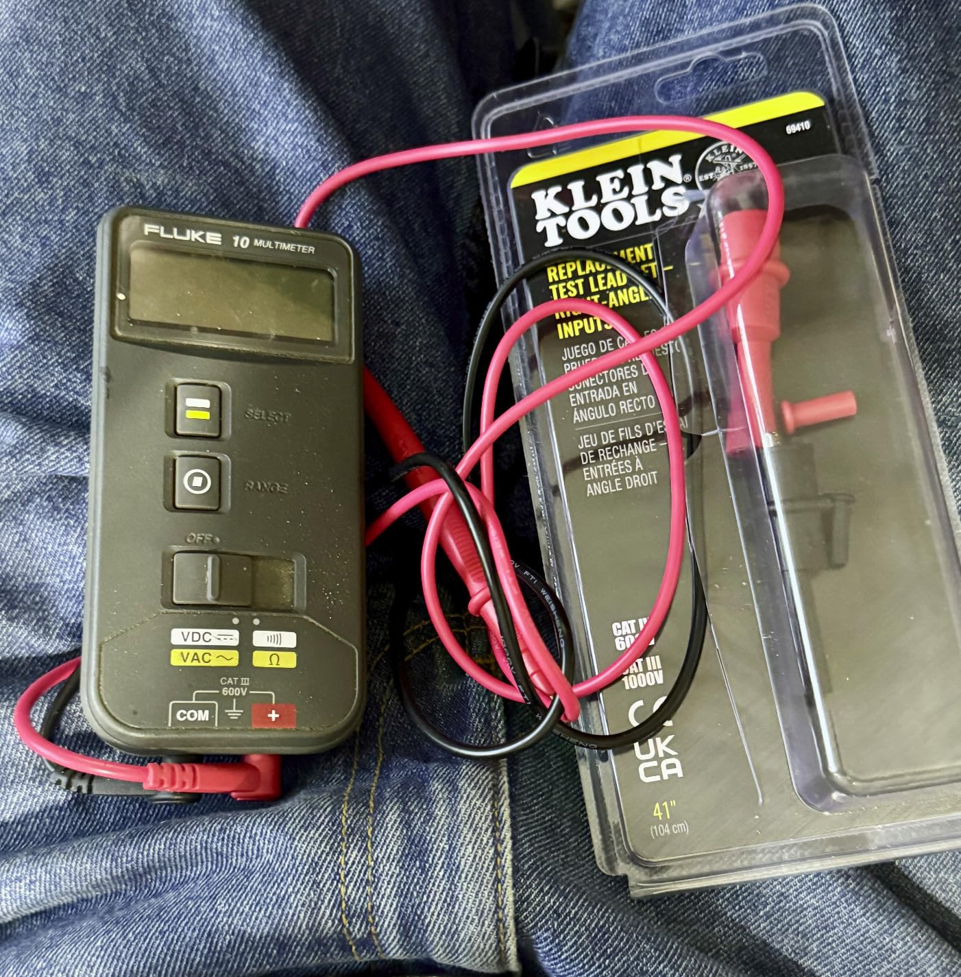 Klein Tools 69410 Replacement Test Lead Set, Right Angle customer photo 2