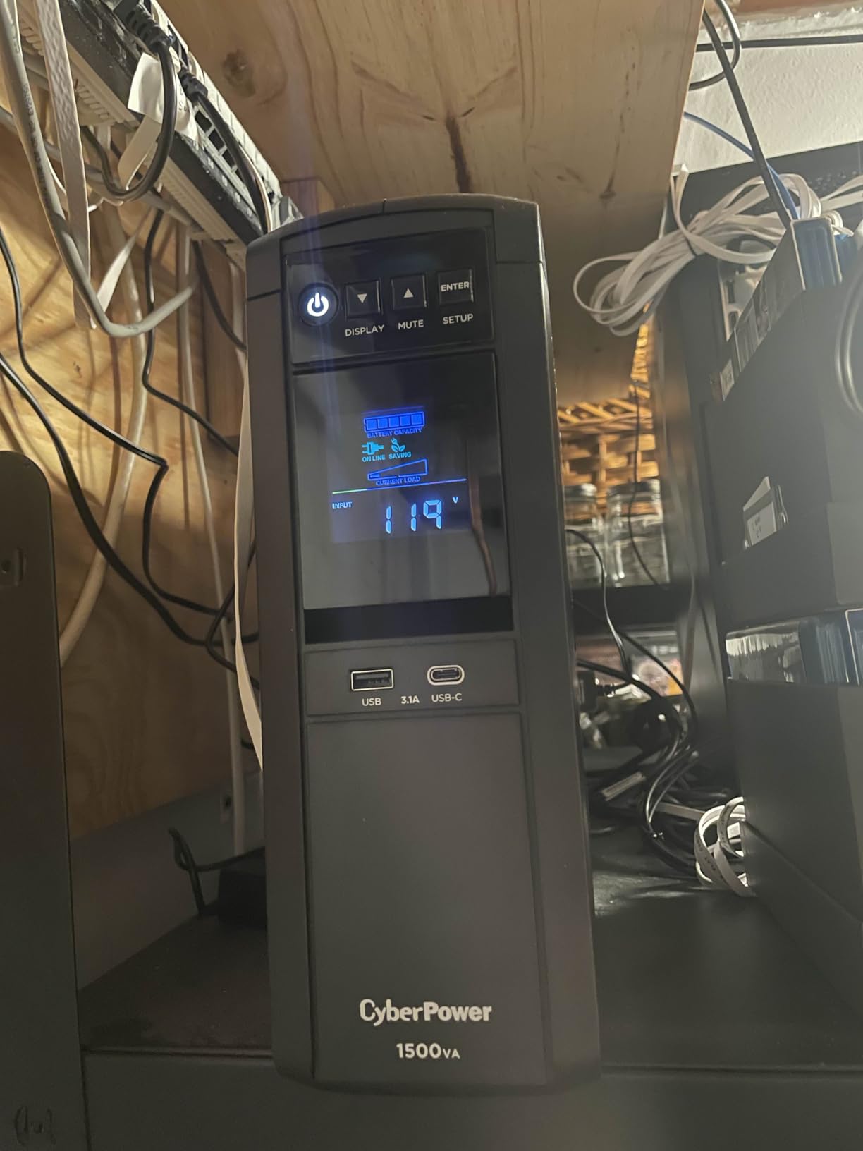 CyberPower CP1500PFCLCD PFC Sinewave UPS Battery Backup, 1500VA/1000W, 12 Outlets customer photo 2