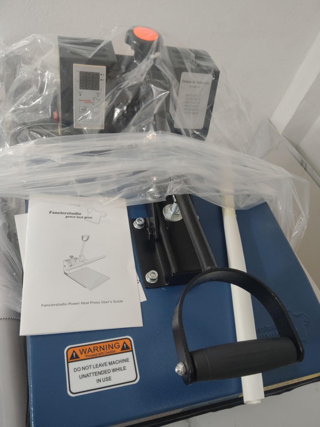 Fancierstudio Digital Heat Press 15 x 15 Sublimation Rhinestone Heat T-Shirt Machine15x15 B/BLK customer photo 2