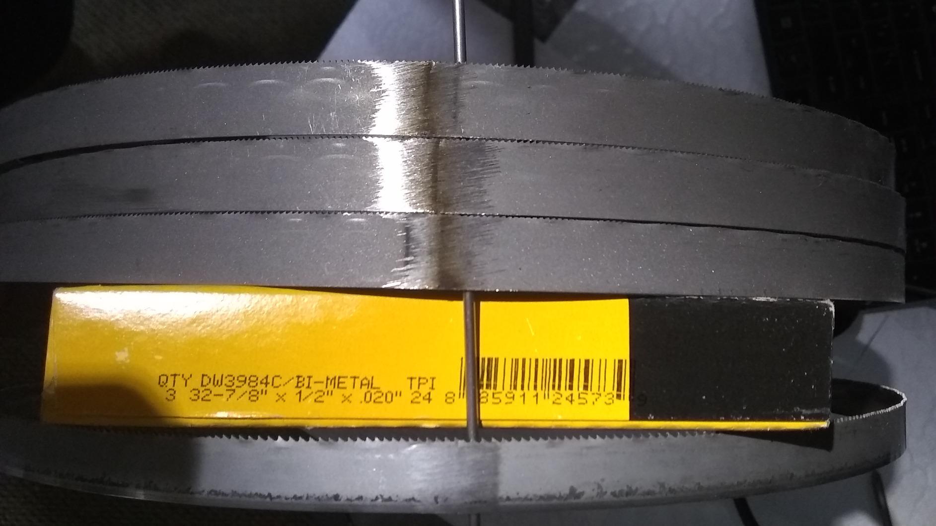 DEWALT Portable Band Saw Blade, 32-7/8-Inch, .020-Inch, 24 TPI, 3-Pack (DW3984C) customer photo 1