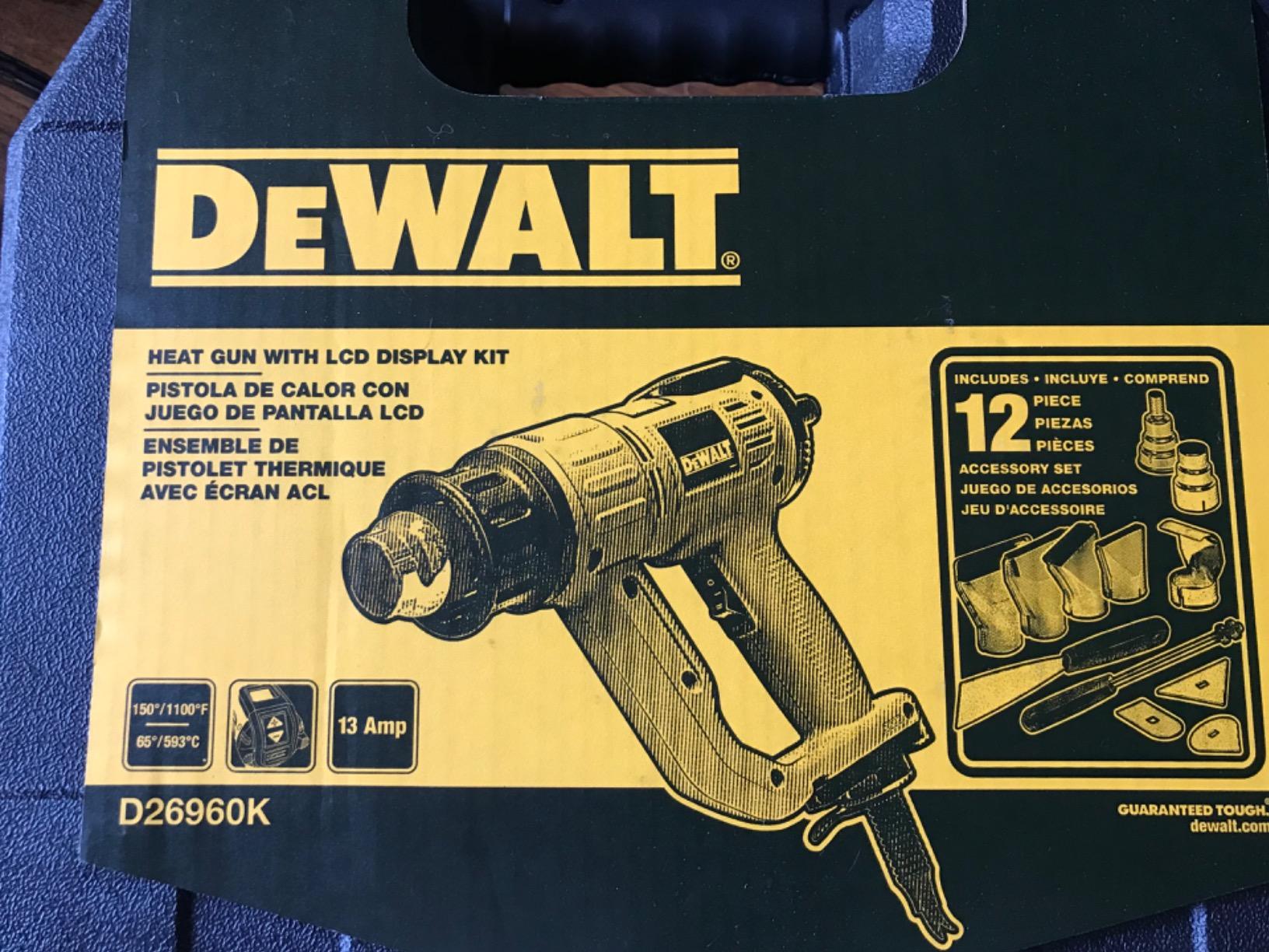 DEWALT Heat Gun with LCD Display & Hard Case/Accessory Kit (D26960K), Yellow customer photo 2
