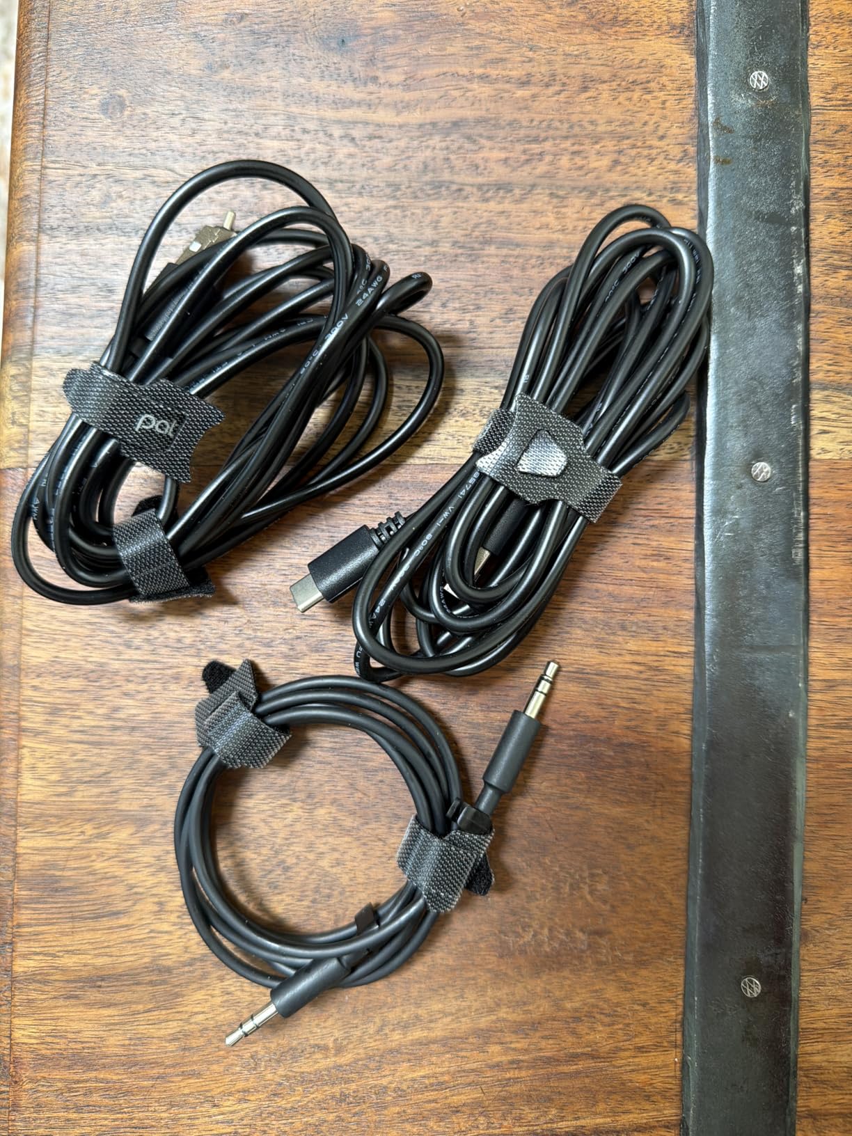 Patu Reusable Fastening Cable Ties - 30 Pcs 3 Inch Microfiber Cloth Hook and Loop Cord Management Wire Organizer Straps, Black customer photo 2