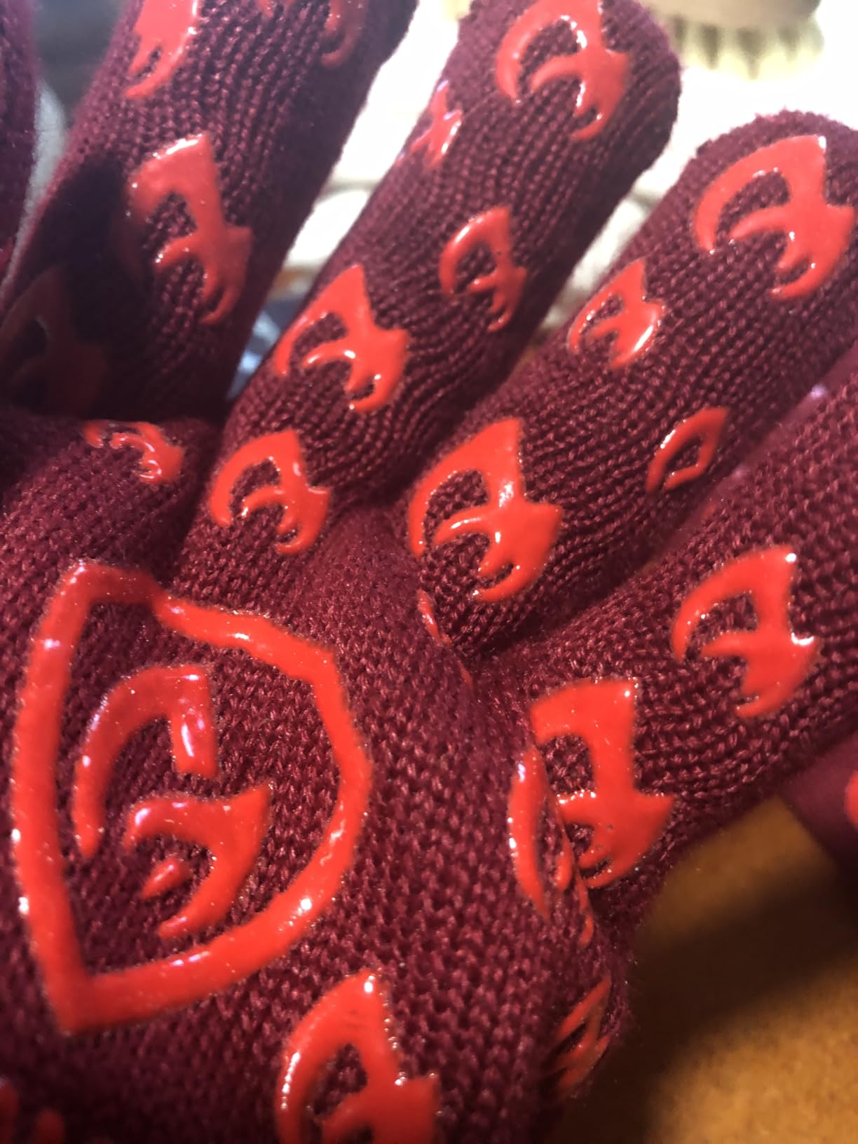 Oven Gloves with Fingers - 932°F Extreme Heat Proof and Cut Resistant Mitts for Kitchen, BBQ, Grill, Baking, Fire Pit - EN407 Certified with Non-Slip Silicone Grip and Cotton Lined for Comfort customer photo 1