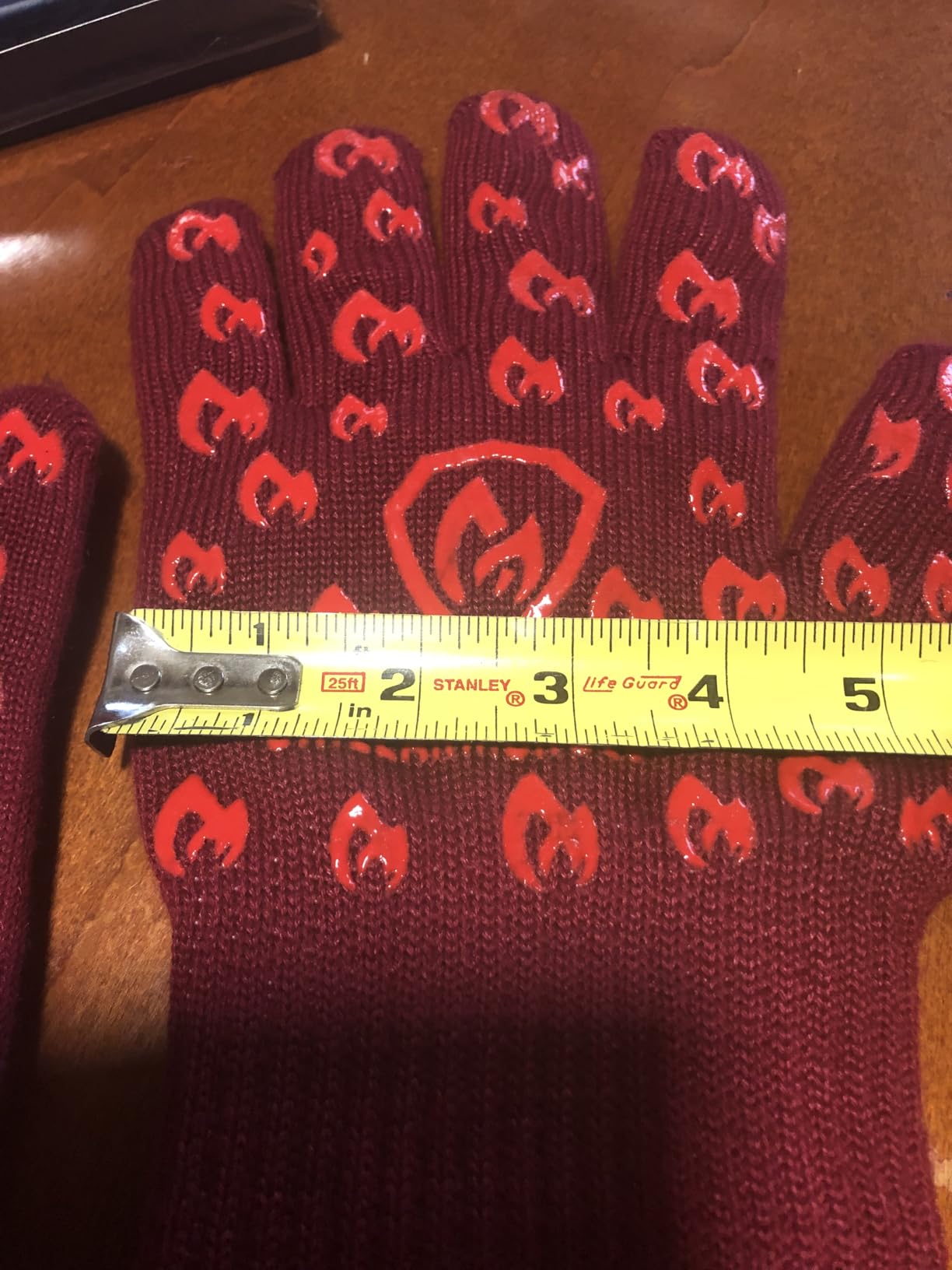 Oven Gloves with Fingers - 932°F Extreme Heat Proof and Cut Resistant Mitts for Kitchen, BBQ, Grill, Baking, Fire Pit - EN407 Certified with Non-Slip Silicone Grip and Cotton Lined for Comfort customer photo 2