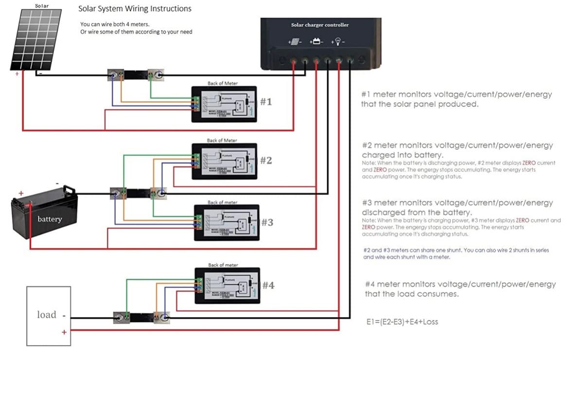bayite DC 6.5-100V 0-100A LCD Display Digital Current Voltage Power Energy Meter Multimeter Ammeter Voltmeter with 100A Current Shunt customer photo 2