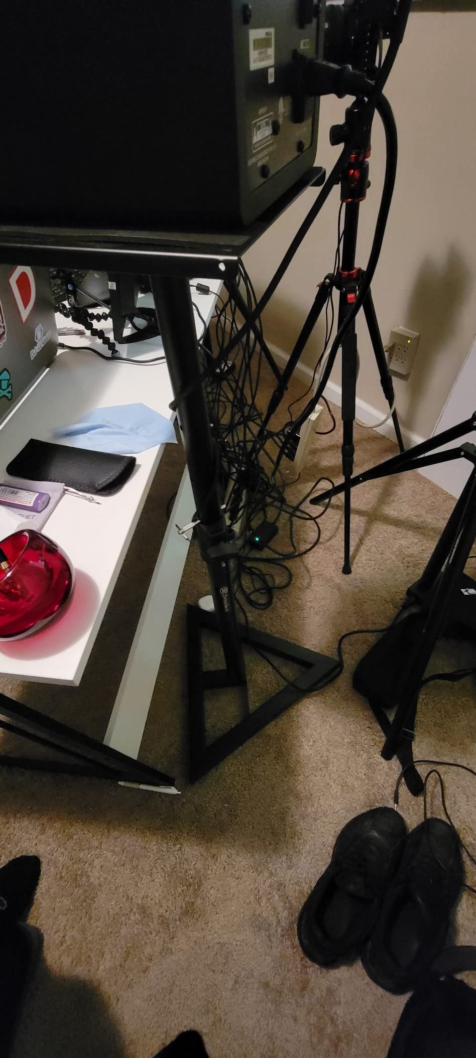 AxcessAbles Studio Monitor Speaker Stands Pair. 80lb Capacity per Stand. Adjustable Height 26