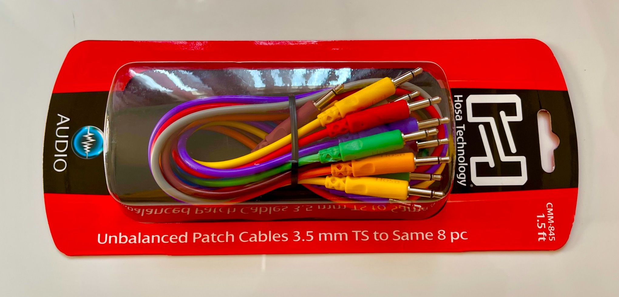 Hosa CMM-845 Unbalanced Patch Cables, 3.5 mm TS to Same, 1.5 Feet customer photo 1