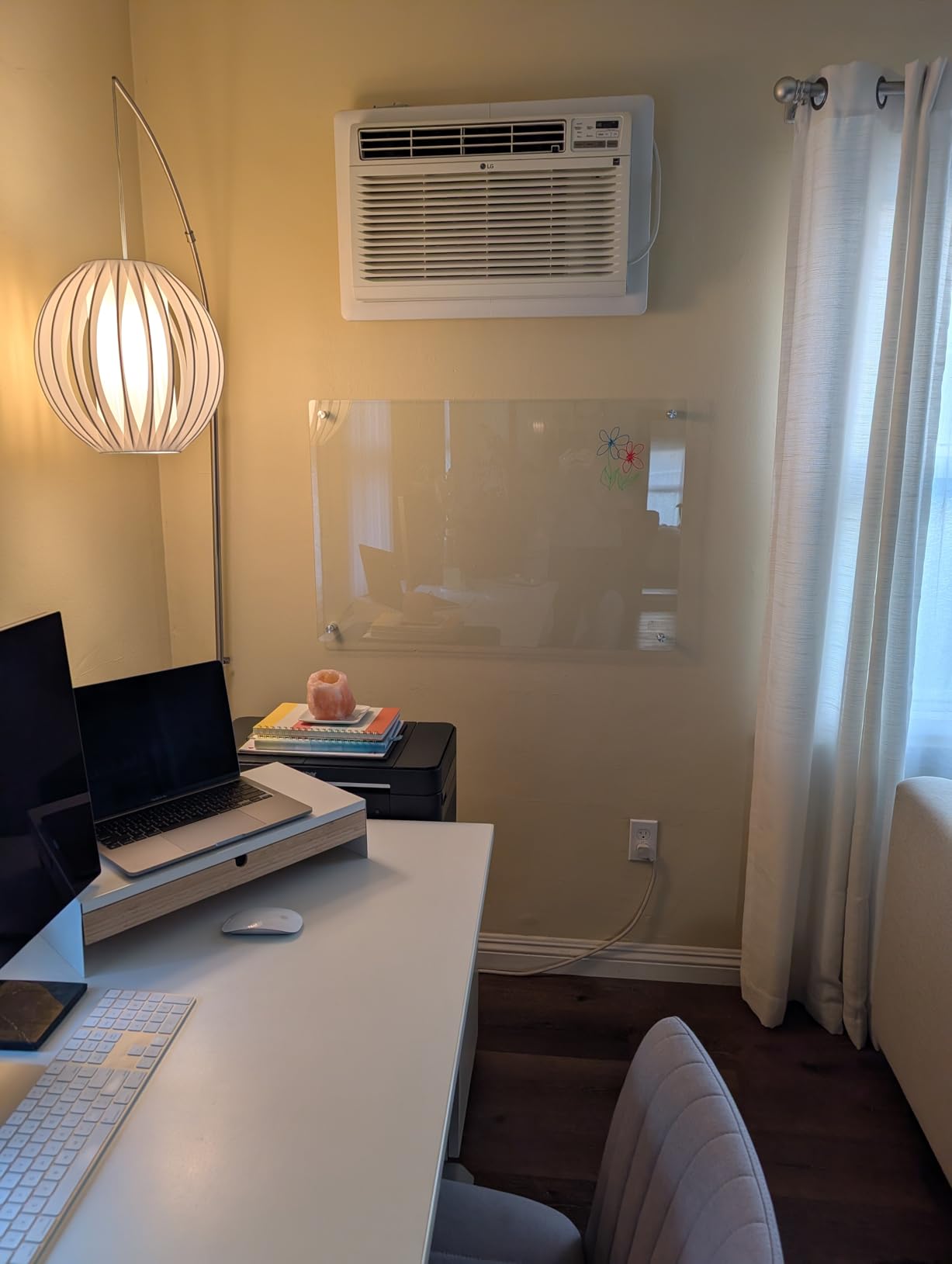 Audio-Visual Direct White Glass Dry-Erase Board Set - 6' x 3' - Includes Hardware & Marker Tray (Non-Magnetic) customer photo 1