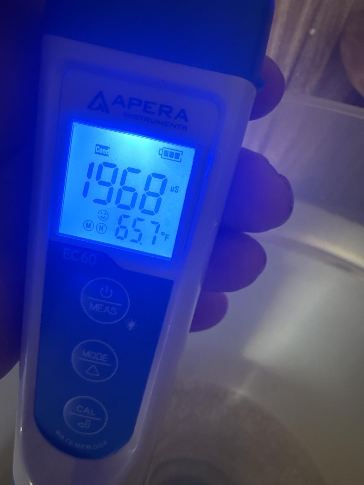Apera Instruments, LLC-AI314 Premium Series EC60 Waterproof Conductivity Pocket Tester Kit, ±1% F.S Accuracy, Easy Switch of EC/TDS/Salinity, Replaceable Probe customer photo 1