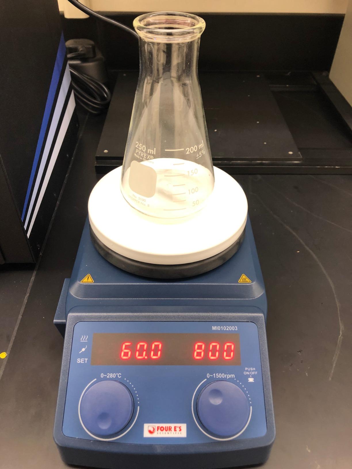FOUR E'S SCIENTIFIC 5 Inch Magnetic Stirrer Hot Plate Max Temp 280°C/536°F | Max 5L Stirring Capacity | 100-1500RPM | 110V | Laboratory Hot Plate with Temp Probe Sensor & Stir Bar (Not Include Stand) customer photo 2