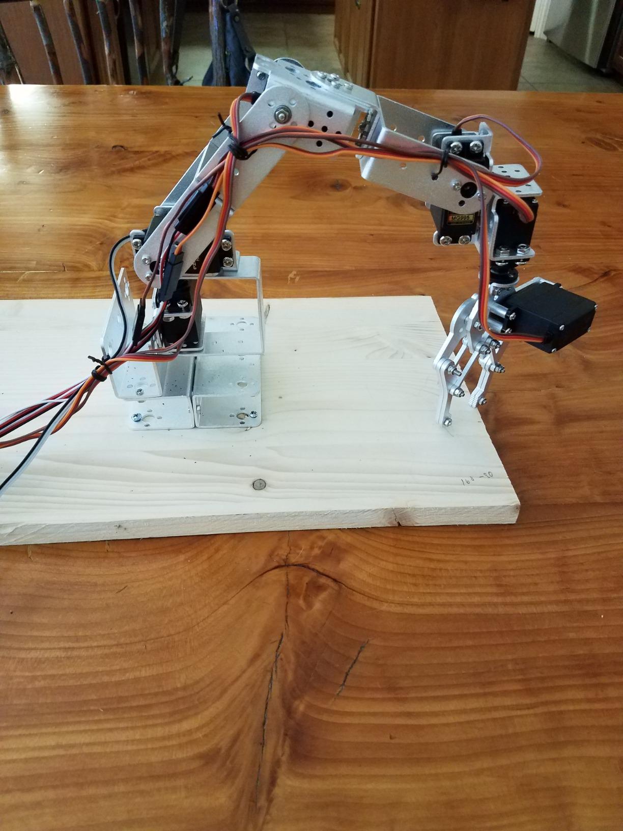 diymore Robotic Arm Kit Silver ROT3U 6DOF Aluminium Robot Arm Mechanical Robotic Clamp Claw Kits No Soldering Required customer photo 1