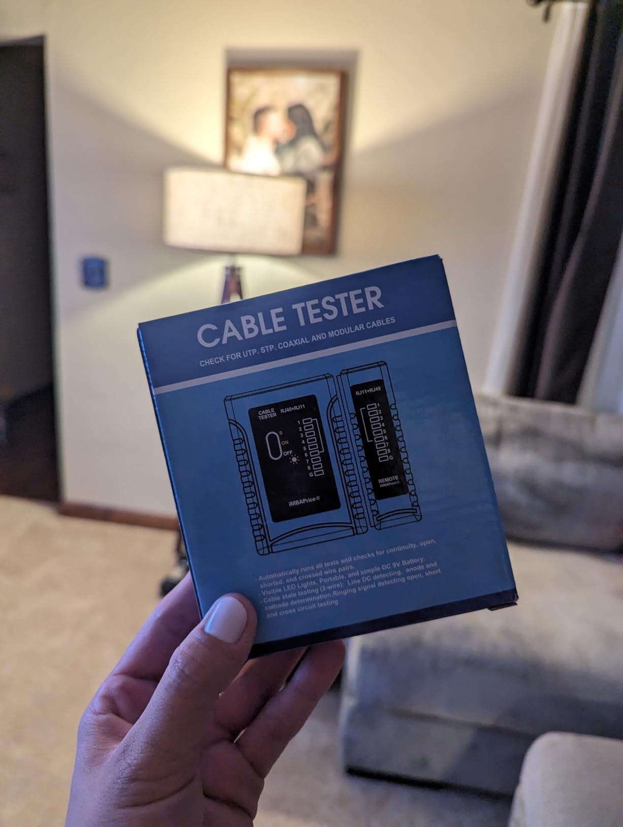 iMBAPrice - RJ45 Network Cable Tester for Lan Phone RJ45/RJ11/RJ12/CAT5/CAT6/CAT7 UTP Wire Test Tool customer photo 1