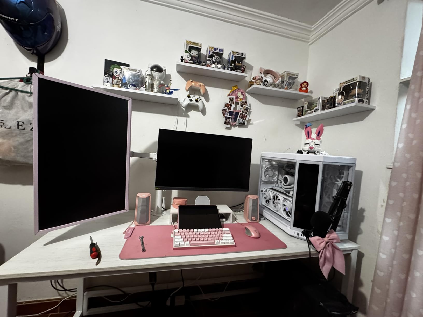 BONTEC Dual Monitor Desk Mount, Full Motion Adjustable Monitor Stand for 13-27 Inch Screens, Heavy Duty Arms Hold Up to 22 lbs Each, VESA 75x75/100x100 mm, C Clamp and Grommet Base, Cable Management customer photo 2