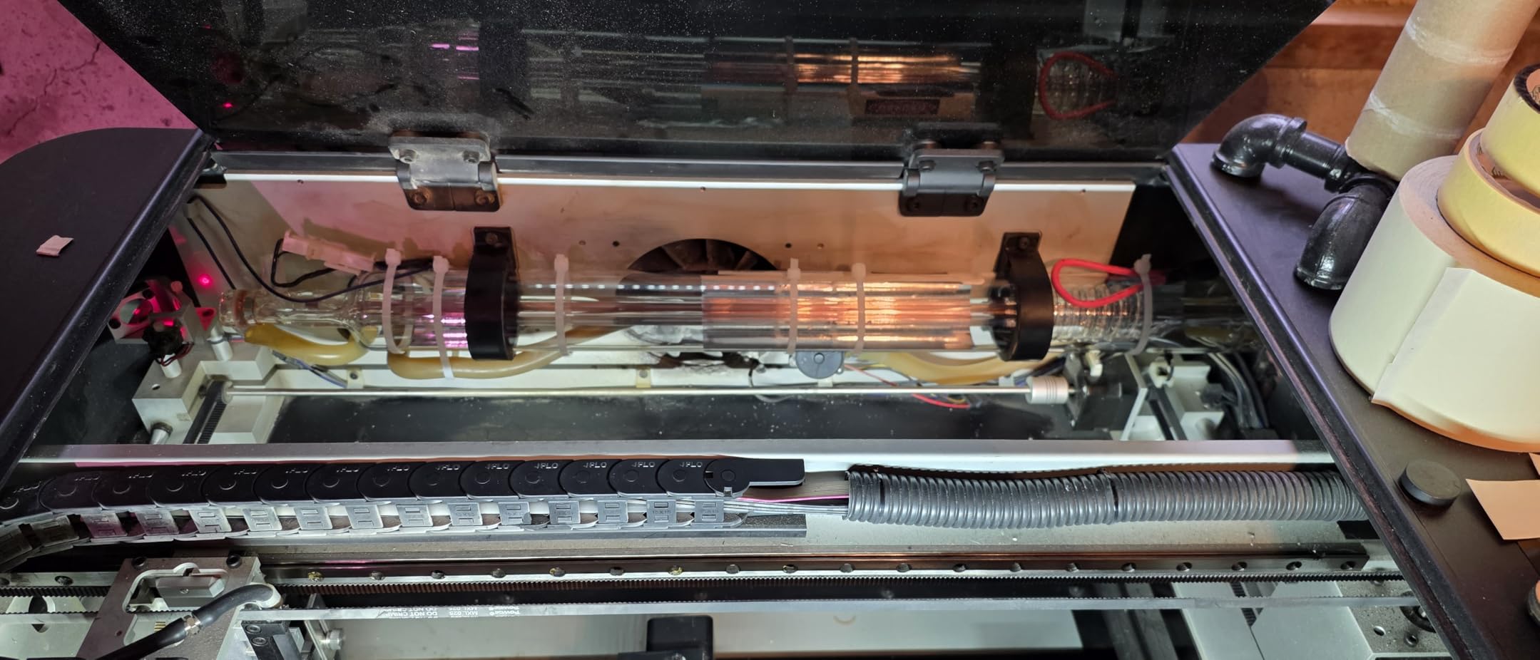 TEN-HIGH 60W CO2 Laser Tube 1000mm D50mm, Wires Preconnected with Coating, for Laser Cutter Laser Engraving Cutting Machine customer photo 1