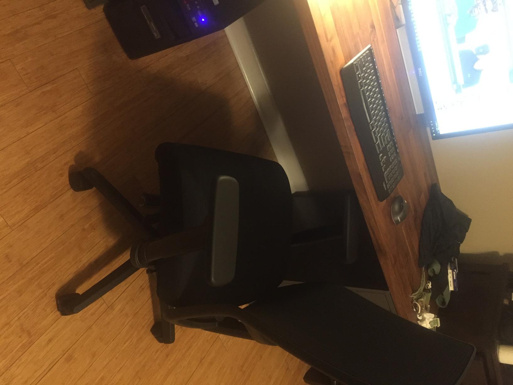 HON Ignition 2.0 Mid Back Task Chair, Advanced Synchro-Tilt Control, Office Chair with Lumbar Support, Height and Width Adjustable Arms, Black Frame, Black customer photo 1