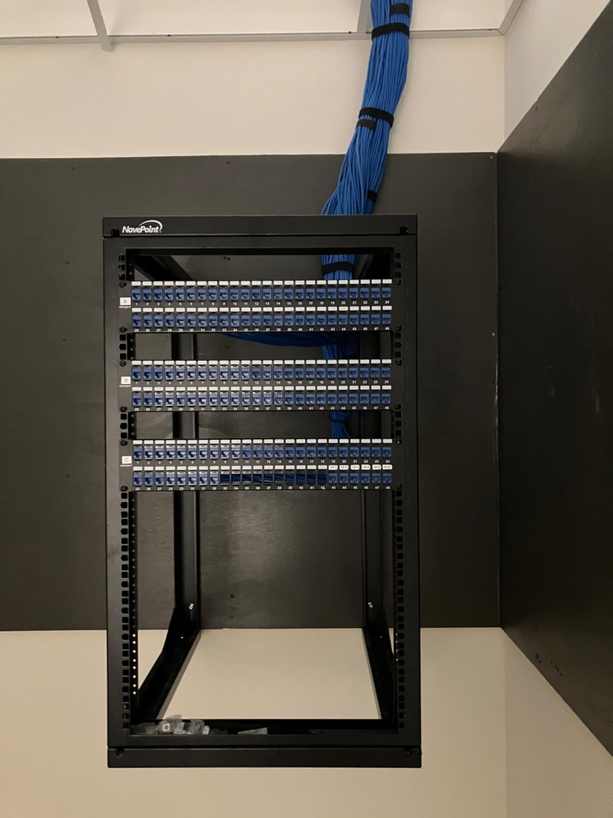 NavePoint 12U Open Frame Server Rack for 19