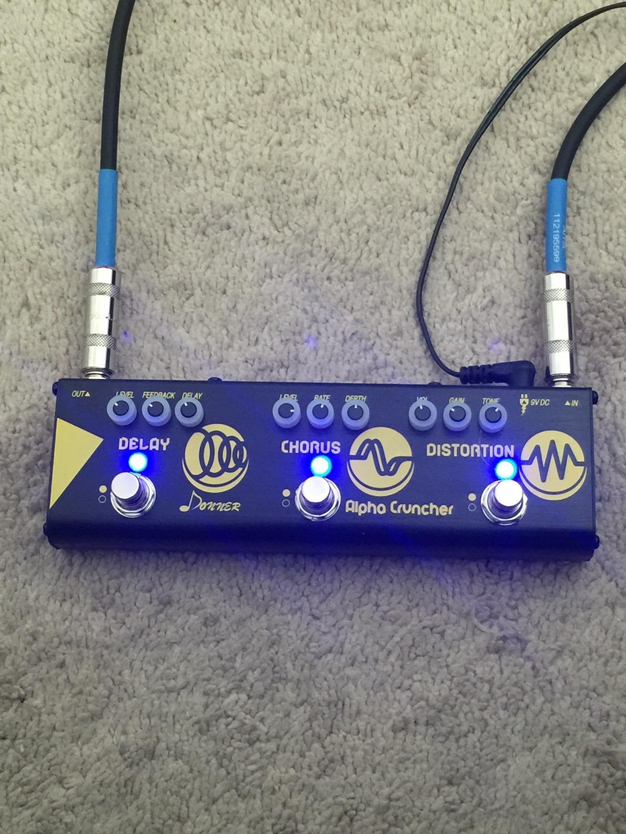 Donner Multi Effects Guitar Pedal Alpha Cruncher 3 Type Effects Delay Chorus Distortion Pedal with Adapter for Electric Guitar customer photo 1