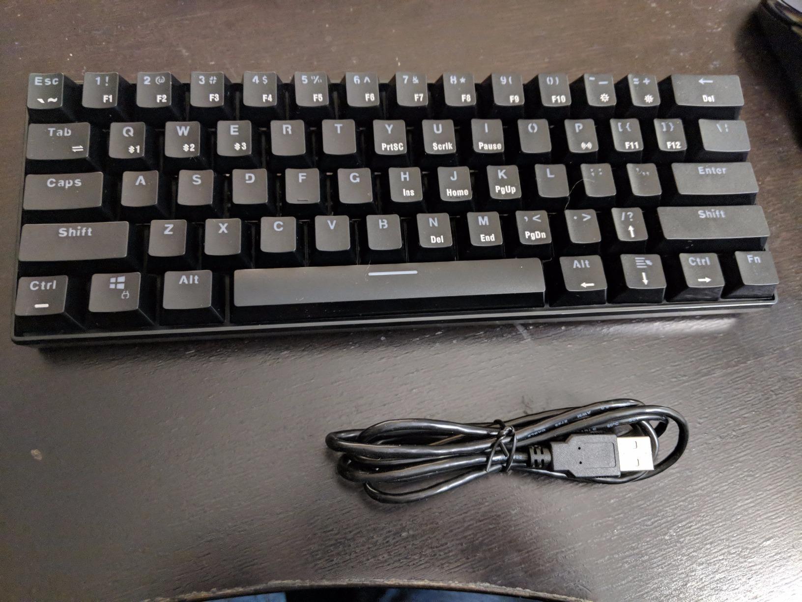 RK ROYAL KLUDGE RK61 Wireless 60% Triple Mode BT5.0/2.4G/USB-C Mechanical Keyboard, 61 Keys Wireless Mechanical Keyboard, Compact Gaming Keyboard with Software (Hot Swappable Blue Switch, Black) customer photo 1