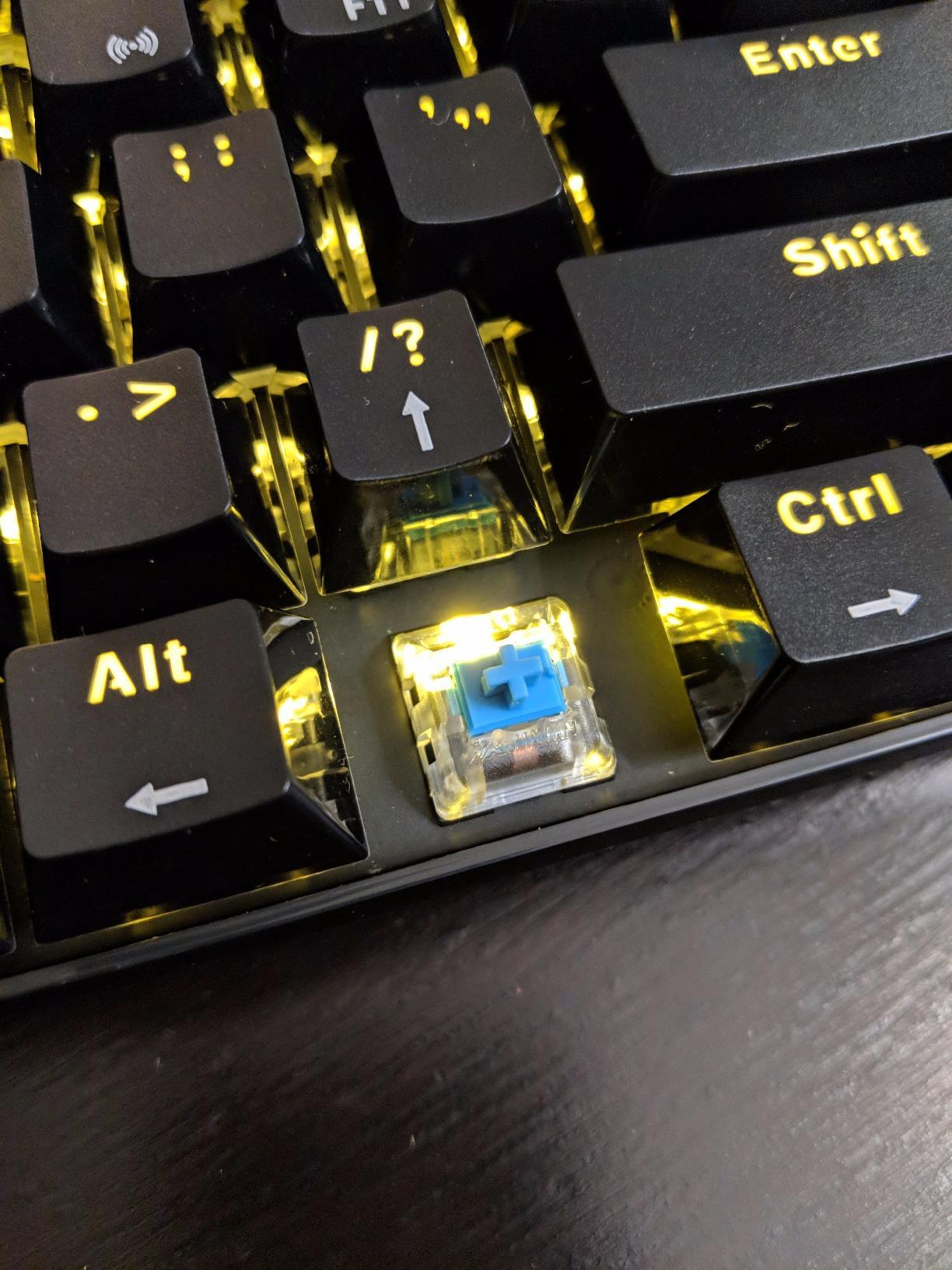 RK ROYAL KLUDGE RK61 Wireless 60% Triple Mode BT5.0/2.4G/USB-C Mechanical Keyboard, 61 Keys Wireless Mechanical Keyboard, Compact Gaming Keyboard with Software (Hot Swappable Blue Switch, Black) customer photo 2