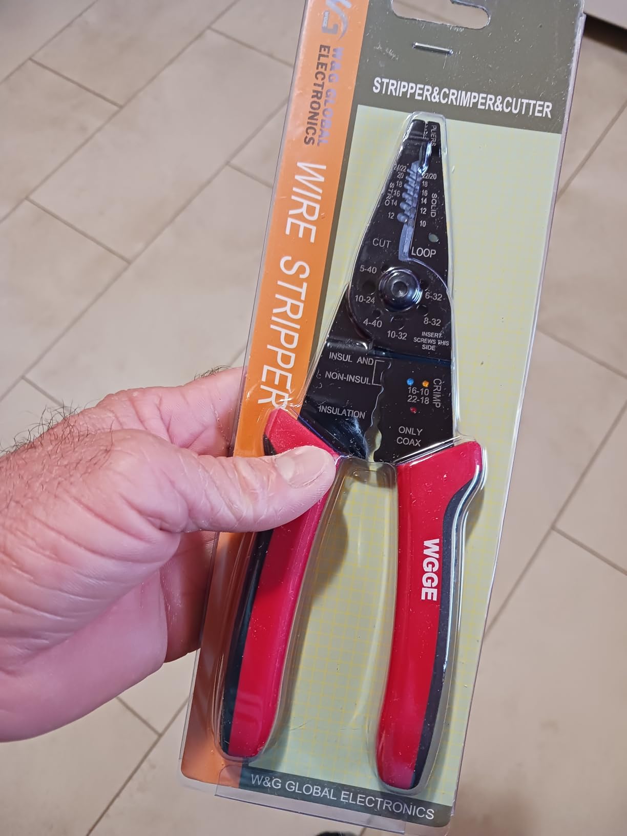 WGGE WG-015 Professional 8-inch Wire Stripper/Crimping Tool, Cable Cutter/Crimper, Wiring and Multi-Function Hand Tool customer photo 1