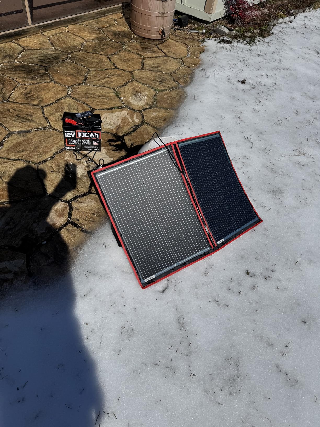 DOKIO 100W Portable Foldable Solar Panel Kit (19x26in, 5.3lb), with Separate Controller and Dual USB, Monocrystalline Charger for 12V Batteries & Power Stations, RV Camping Trailer Emergency Backup customer photo 2