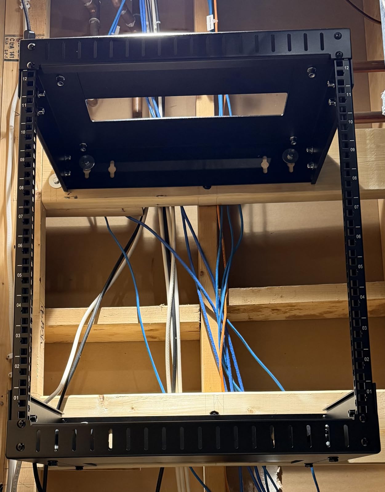 StarTech.com 2-Post 12U Heavy-Duty Wall Mount Network Rack, 19