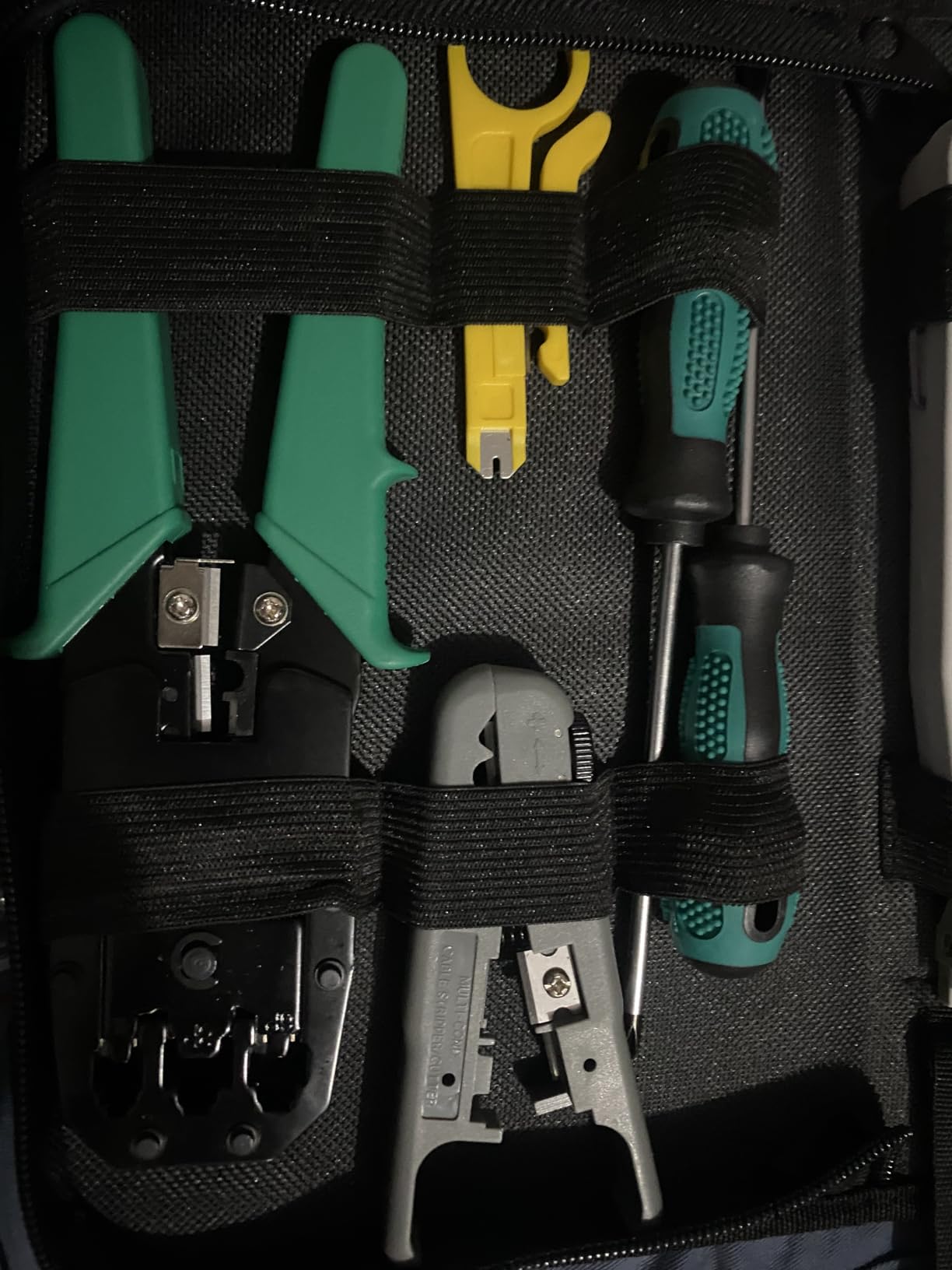 Gaobige Network Tool Kit for Cat5 Cat5e Cat6, 11 in 1 Portable Ethernet Cable Crimper Kit with a Ethernet Crimping Tool, 8p8c 6p6c Connectors rj45 rj11 Cat5 Cat6 Cable Tester, 110 Punch Down Tool customer photo 2