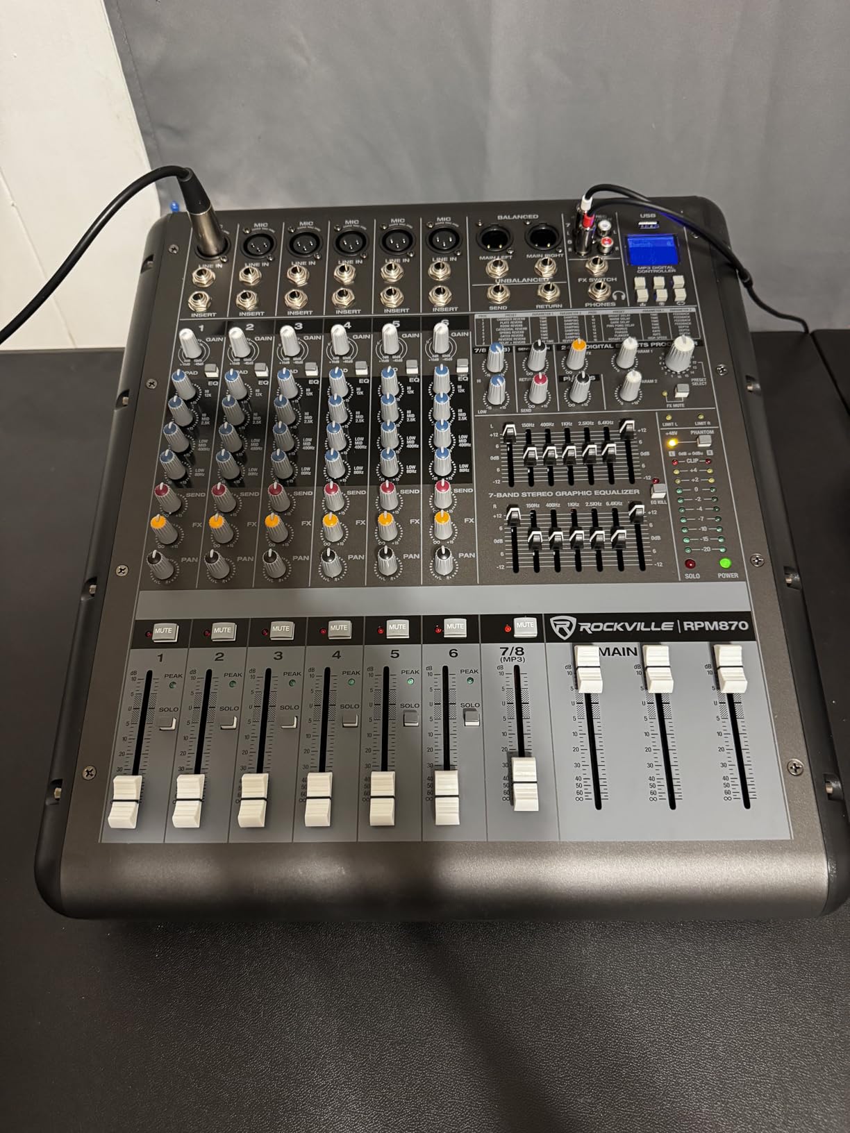 Rockville RPM870 6000w Powered Mixer, 8 Channel, 8 XDR2 Mic Pres, USB, 24-Bit Effects, Bluetooth, for Live Bands and DJs customer photo 1