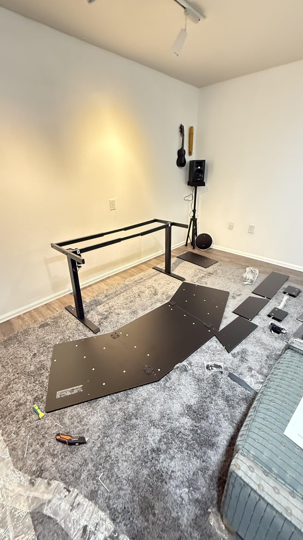 Pyle Adjustable Speaker Stand Pair - Dual Studio Monitor Tripod with Metal Base, Anti-Slip Speaker Pads, Height Adjustment from 34