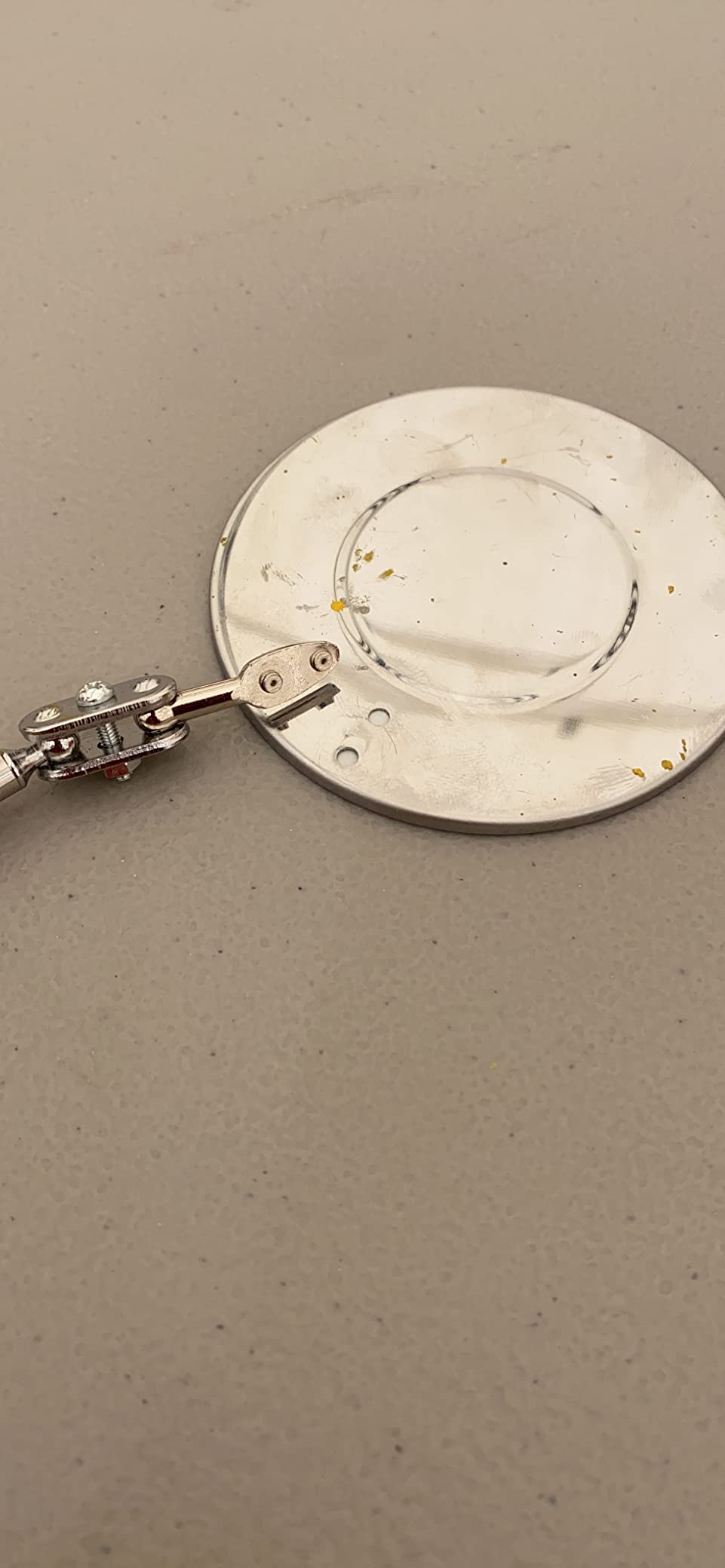 Telescopic Inspection Mirror, Circular Inspection Mirror, Telescopic Inspection Mirror, Flexible Inspection Mirror 360 Rotation, with Buckle Large Round Welding Mirror (Inspection Mirror-01) customer photo 2