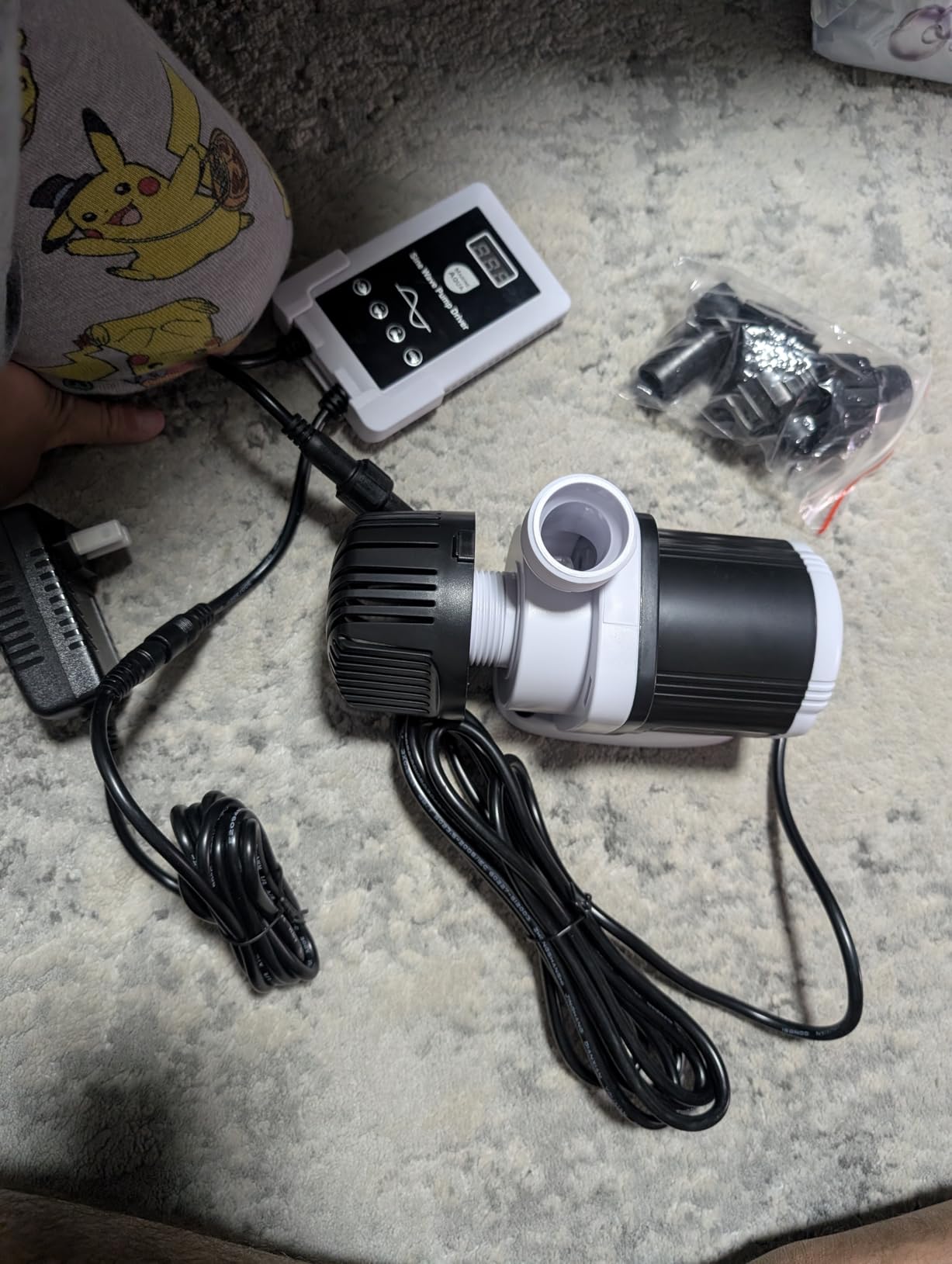 Orlushy DC-5000 Silent Swirl Controllable DC Aquarium Pump 40W 1320GPH-marine wavemaker return pump with sine wave Controller for salt/Freshwater coral reef fish tank sump Circulation customer photo 2