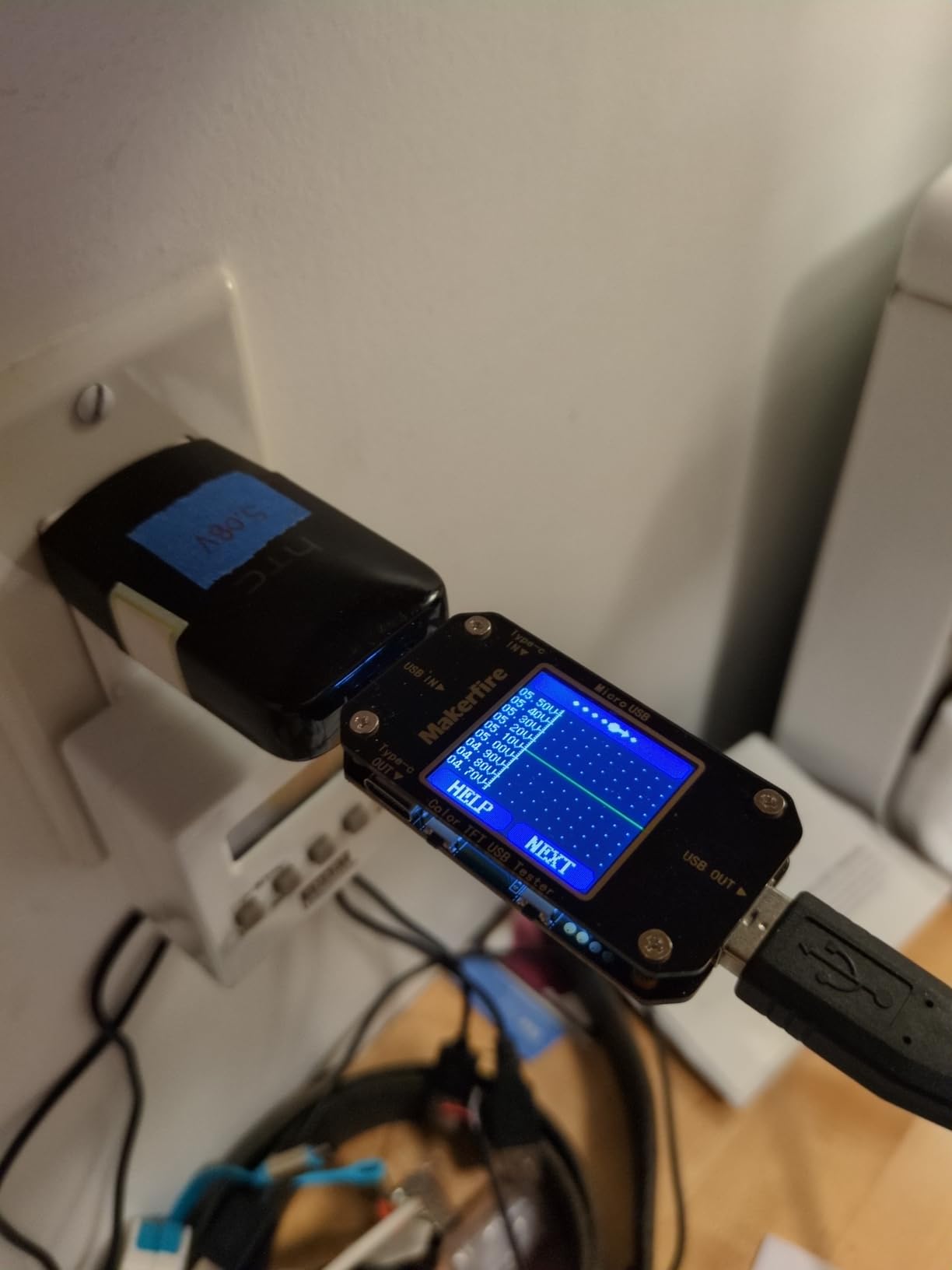 MakerHawk USB Multimeter USB Voltmeter Ammeter Load Tester USB Voltage Current PD Battery Power Capacity Charger Type C Meter Tester LCD Display Cable Resistance QC2.0/3.0/4.0 N10 1.44 Inch Screen customer photo 2