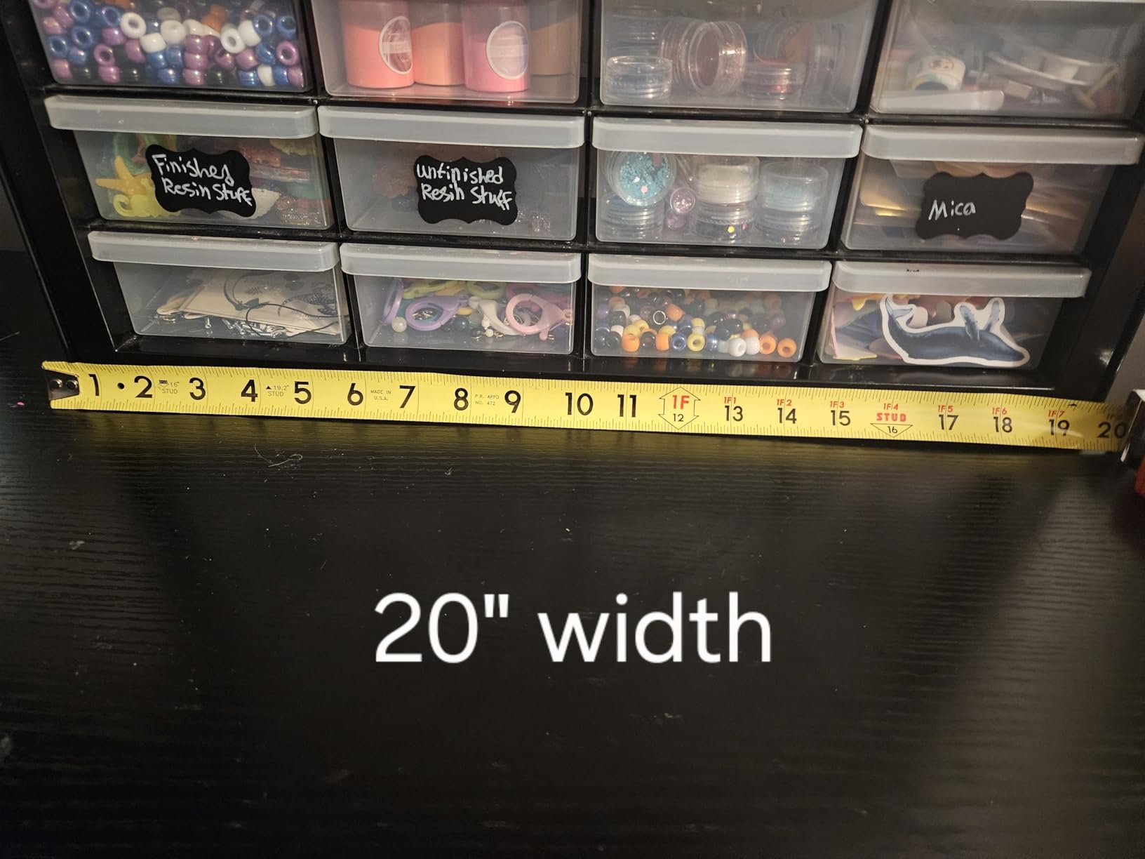 IRIS USA Small Parts Storage Cabinet, Made in USA, 64-Drawer Organizer for Hardware, Screws, Nuts & Bolts, Electronics, Beads, Craft Supplies, Building Bricks, Teacher Toolbox Storage - Black customer photo 2