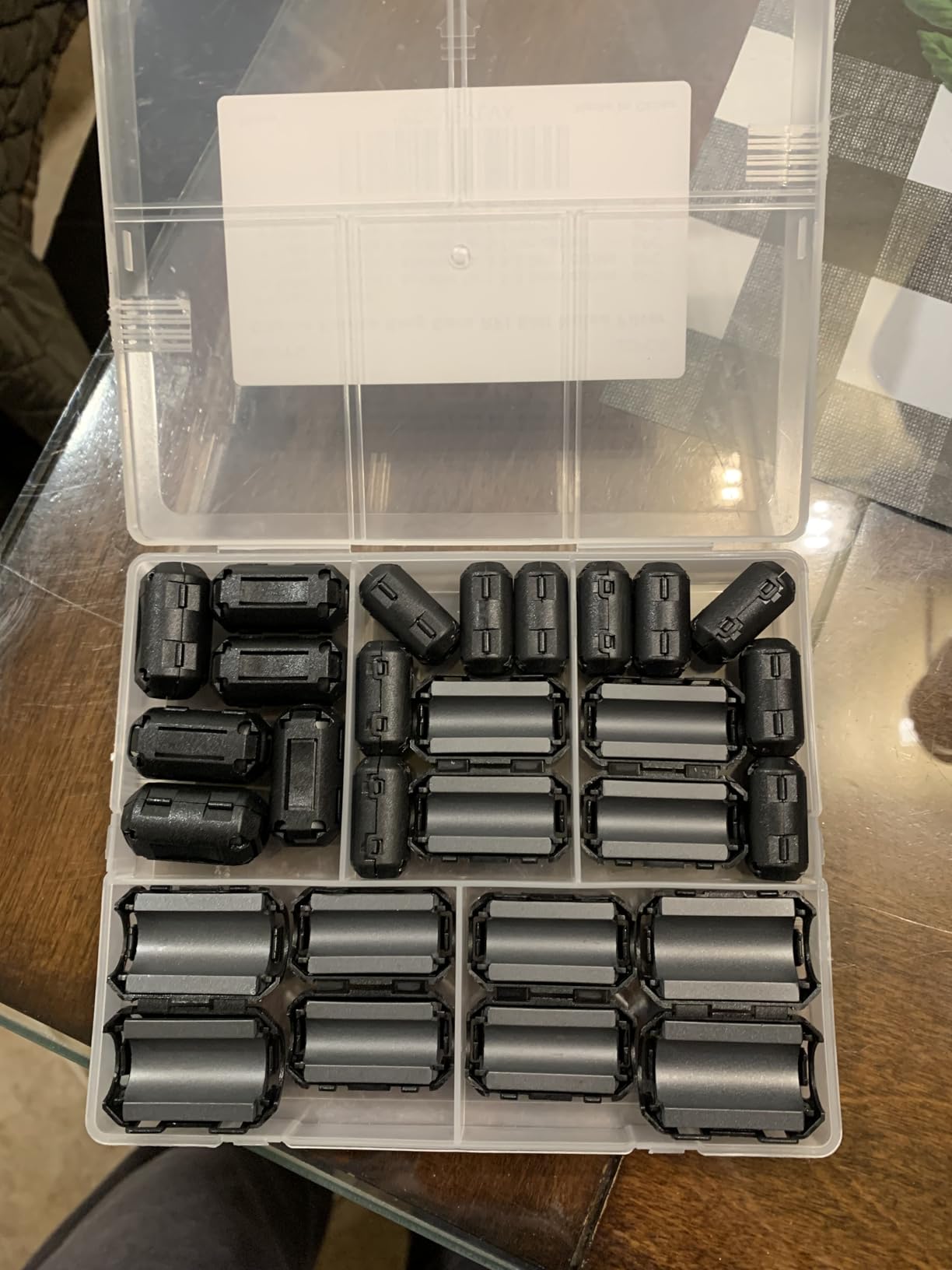 Ferrite Ring Core Kit 22Pcs, Clip-On Snap-On Ferrite Beads Choke, EMI RFI Signal Noise Filter Suppressor for HDMI USB Audio Power Cable, 5 Sizes Diameter 3mm 5mm 7mm 9mm 13mm customer photo 1