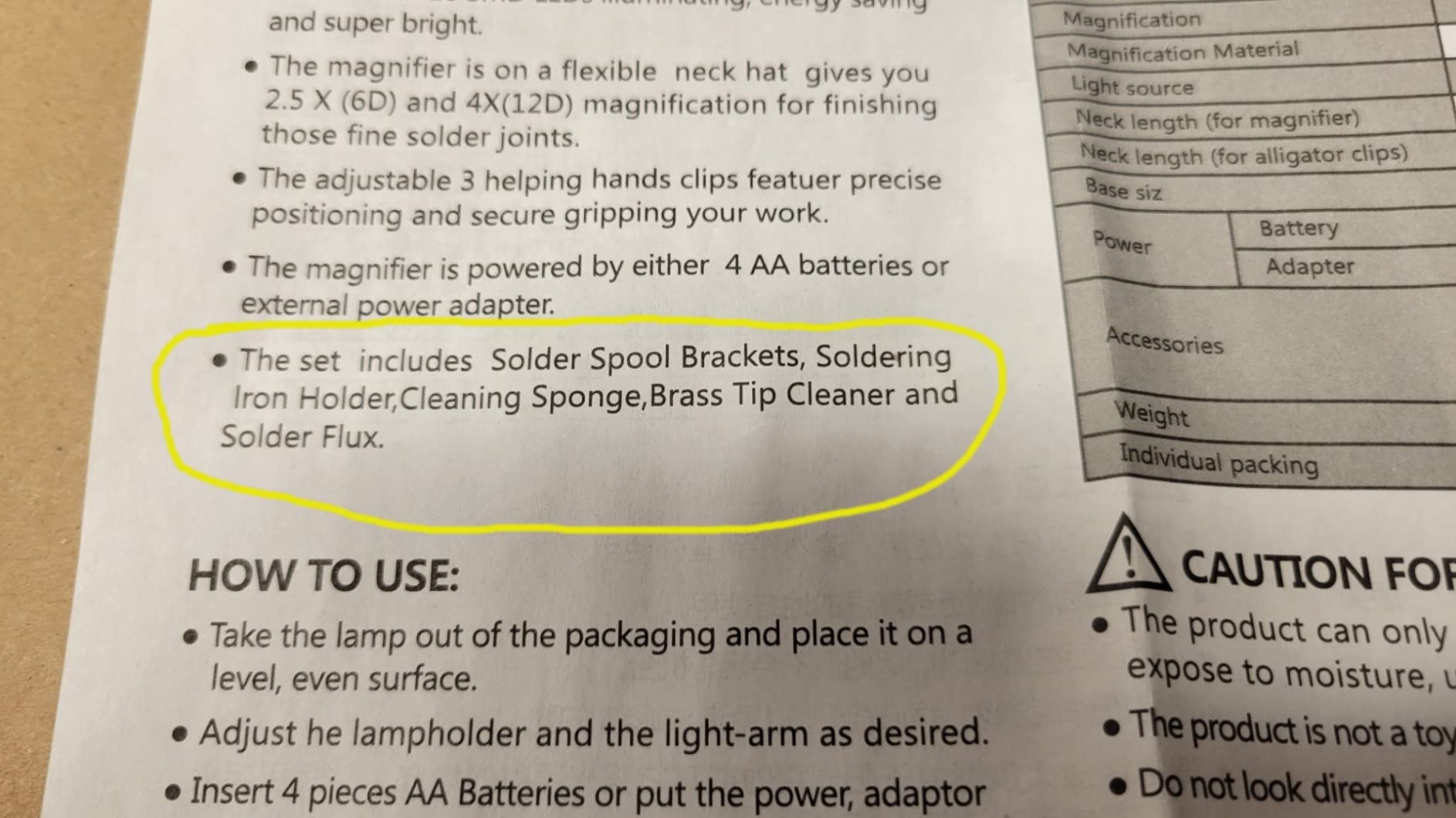 LED Light Helping Hands Magnifier Station - FEITA 2.5X/4X Lighted Heavy Base Magnifying Glass Stand with Auxiliary Clamp Alligator Clips - For Soldering, Assembly, Repair, Workshop, Hobby and Crafts customer photo 1