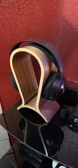 Headphone Stand Wood, Headset Stand for Desk, Walnut Gaming Headphone Holder Compatible for Sennheiser, Bose, Beats, Razer, AKG, Airpod Max, HyperX, Sony PS4 et. customer photo 2