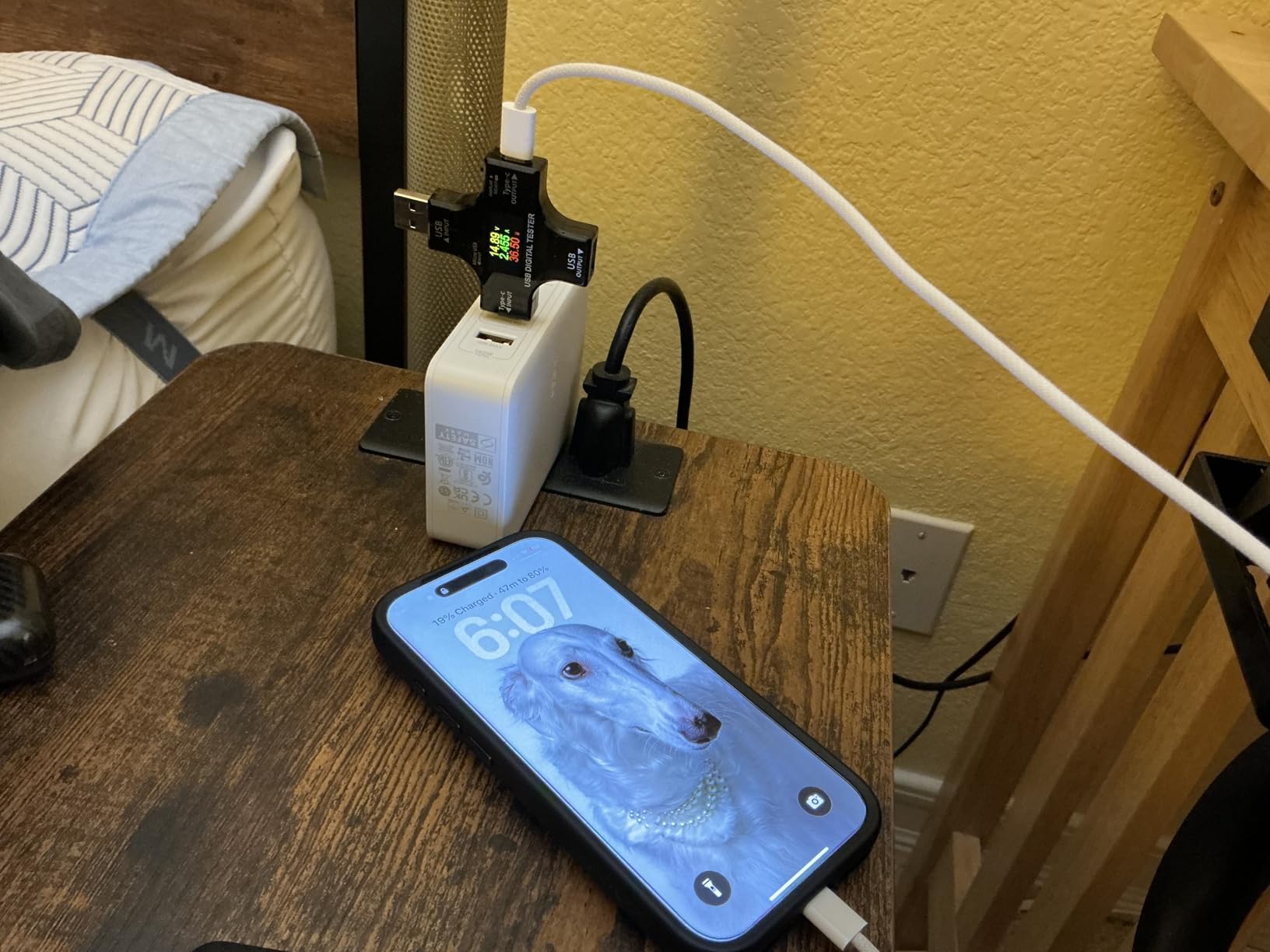 Eversame 2 in 1 Type C USB Tester Color Screen LCD Digital Multimeter, USB C Voltage Current Voltmeter Amp Volt Ammeter Detector USB Cable Charger Indicator DC3.6-30V/0-5.1A customer photo 1