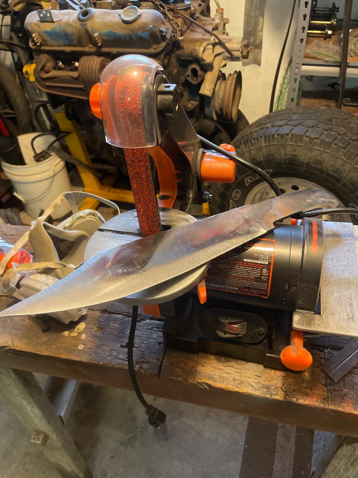 WEN Benchtop Belt and Disc Sander with 1 x 30 in. Belt and 5 in. Sanding Disc (6515T) customer photo 2