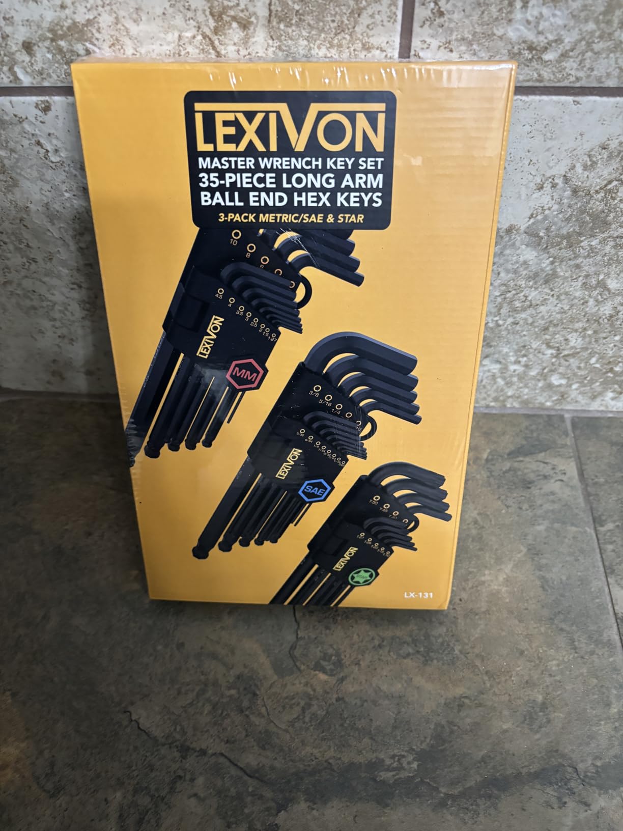 LEXIVON Master Wrench Key Set, 35-Piece Long Arm Ball End Hex Keys | 3-Pack Metric/SAE & Star, Industrial Grade S2 Alloy Steel (LX-131) customer photo 1
