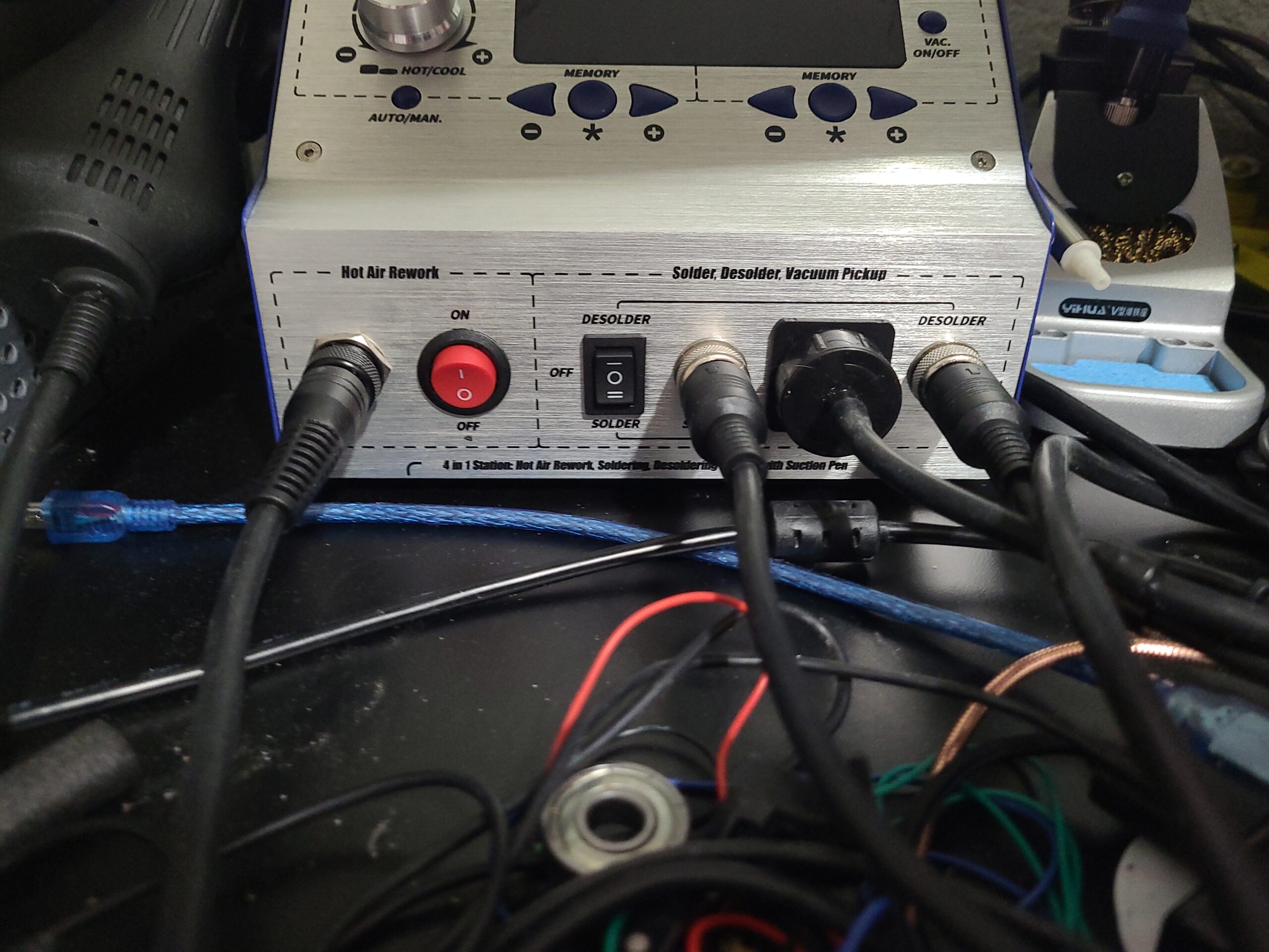 YIHUA 948-II 4 in 1 Hot Air Rework Soldering Iron and Desoldering Suction Tin Gun Station with Suction Pick Up Pen °F /°C customer photo 2