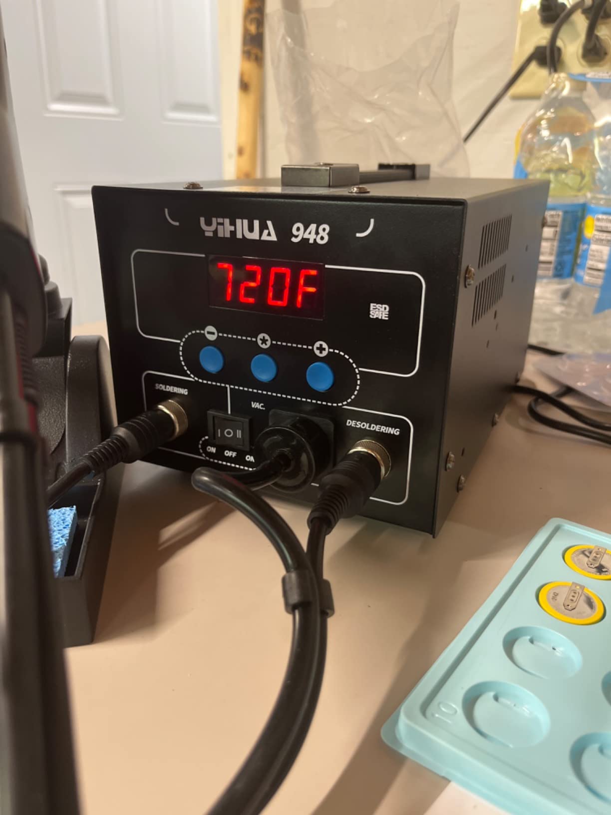 YIHUA 948 Upgraded 2 in 1 ESD Safe 80W Desoldering Station and 60W Soldering Iron- Desoldering Gun and Soldering Station °F /°C customer photo 2