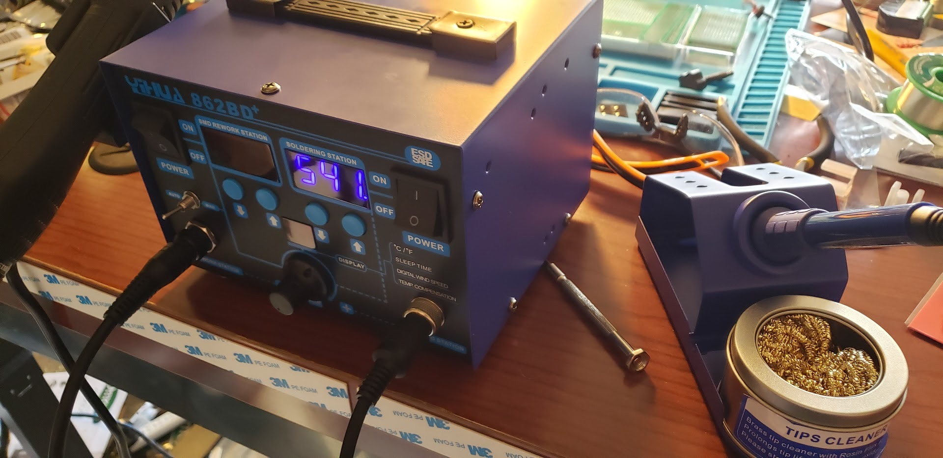 YIHUA 862BD+ SMD ESD Safe 2 in 1 Soldering Iron Hot Air Rework Station °F/°C with Multiple Functions customer photo 2