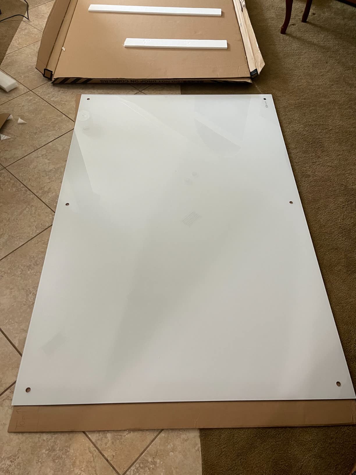 Quartet Dry Erase Board, Magnetic Whiteboard 6' x 4', Glass Board for Wall, Infinity, Brilliance White (G27248W) customer photo 1